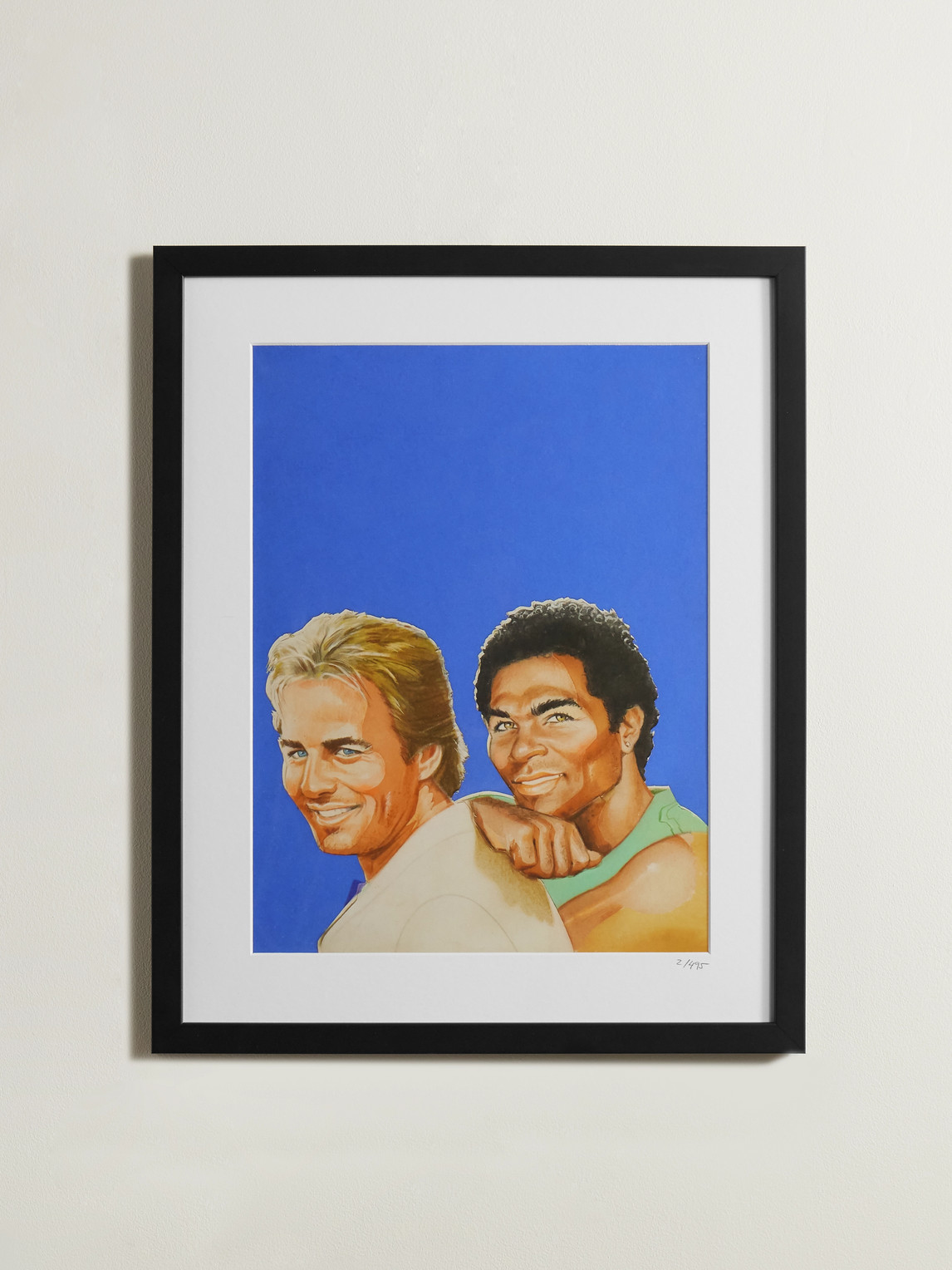 Framed 1985 Miami Vice Print, 16" x 20"