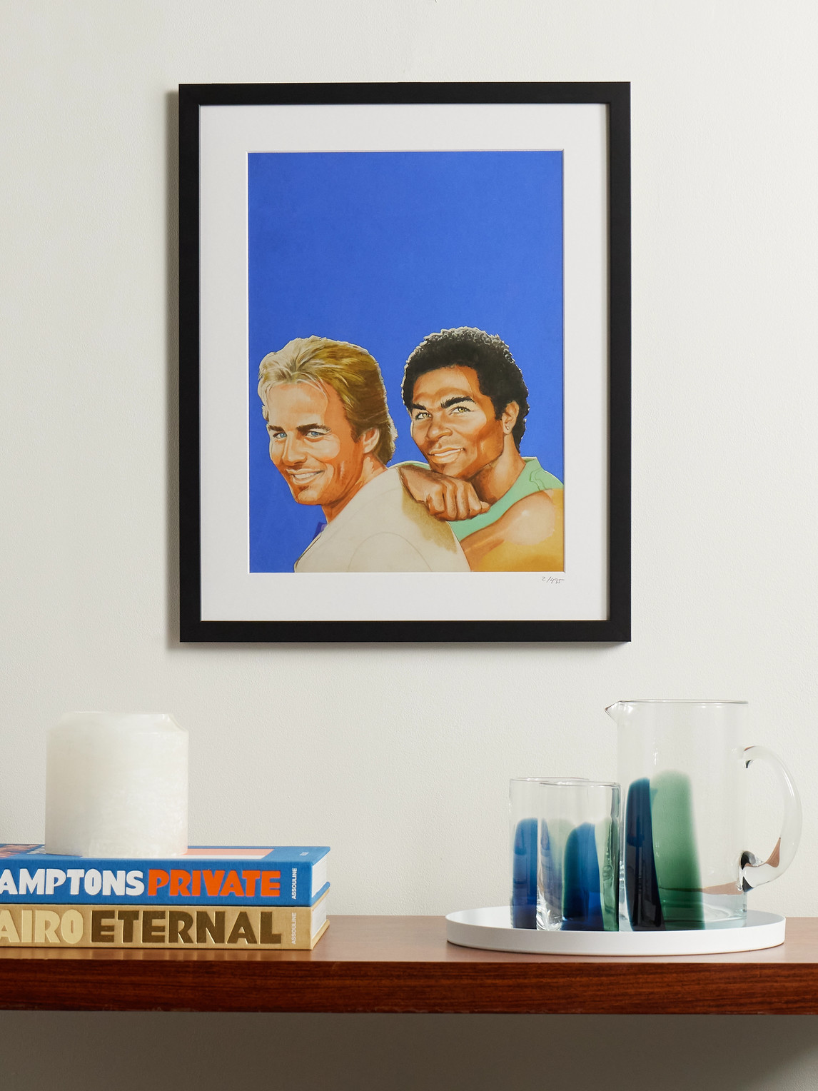 Framed 1985 Miami Vice Print, 16" x 20" — 2
