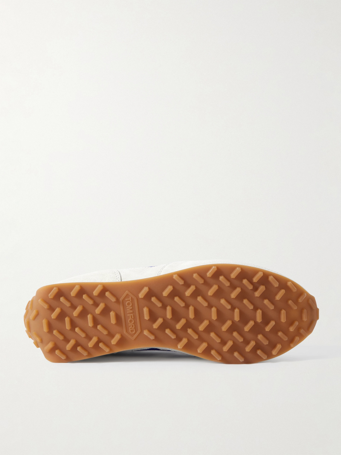 Tom Ford Mesh And Suede-trimmed Leather Sneakers In Blue