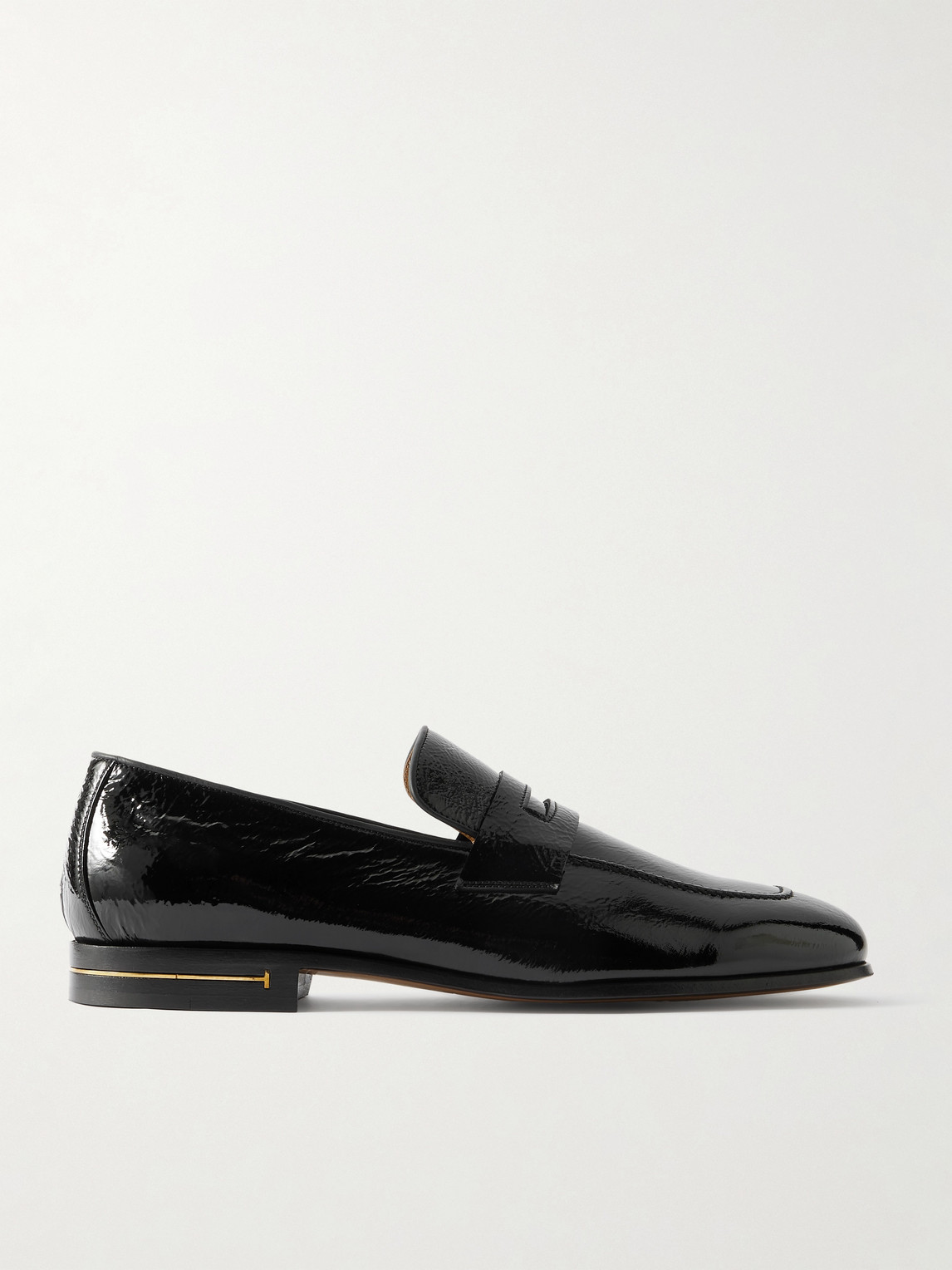 Tom Ford Gigi Crackled Patent-Leather Penny Loafers - Men