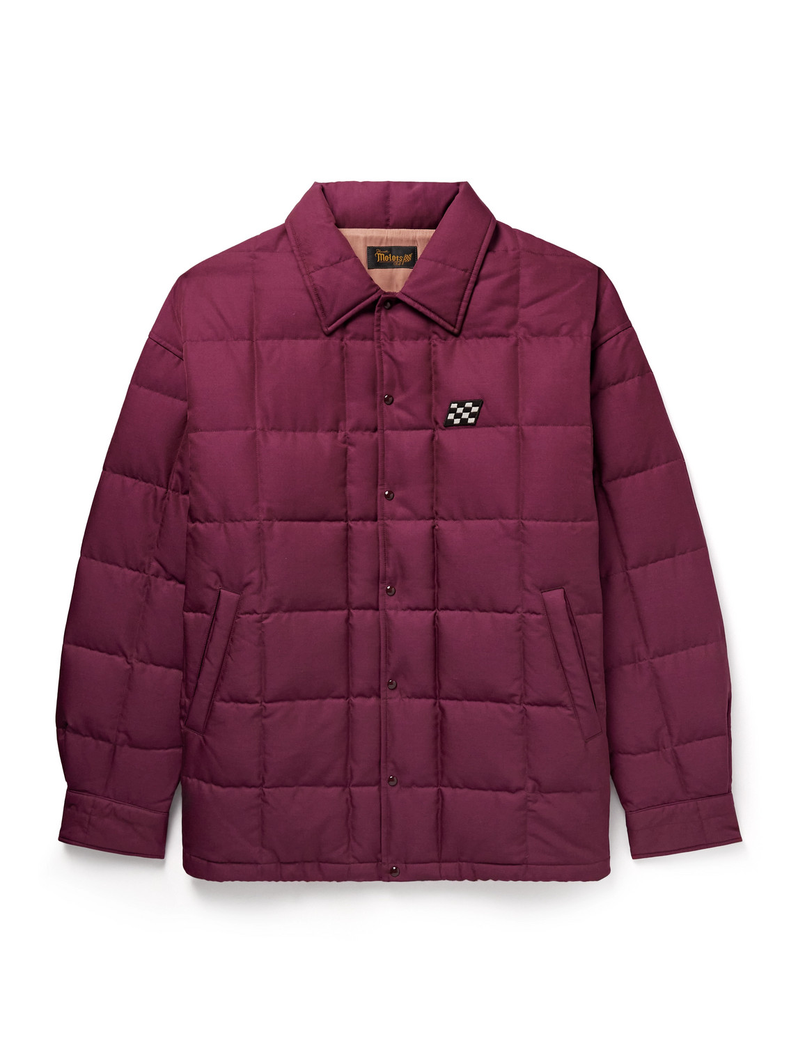 Coach Appliquéd Quilted Wool and Silk-Blend Twill Down Jacket