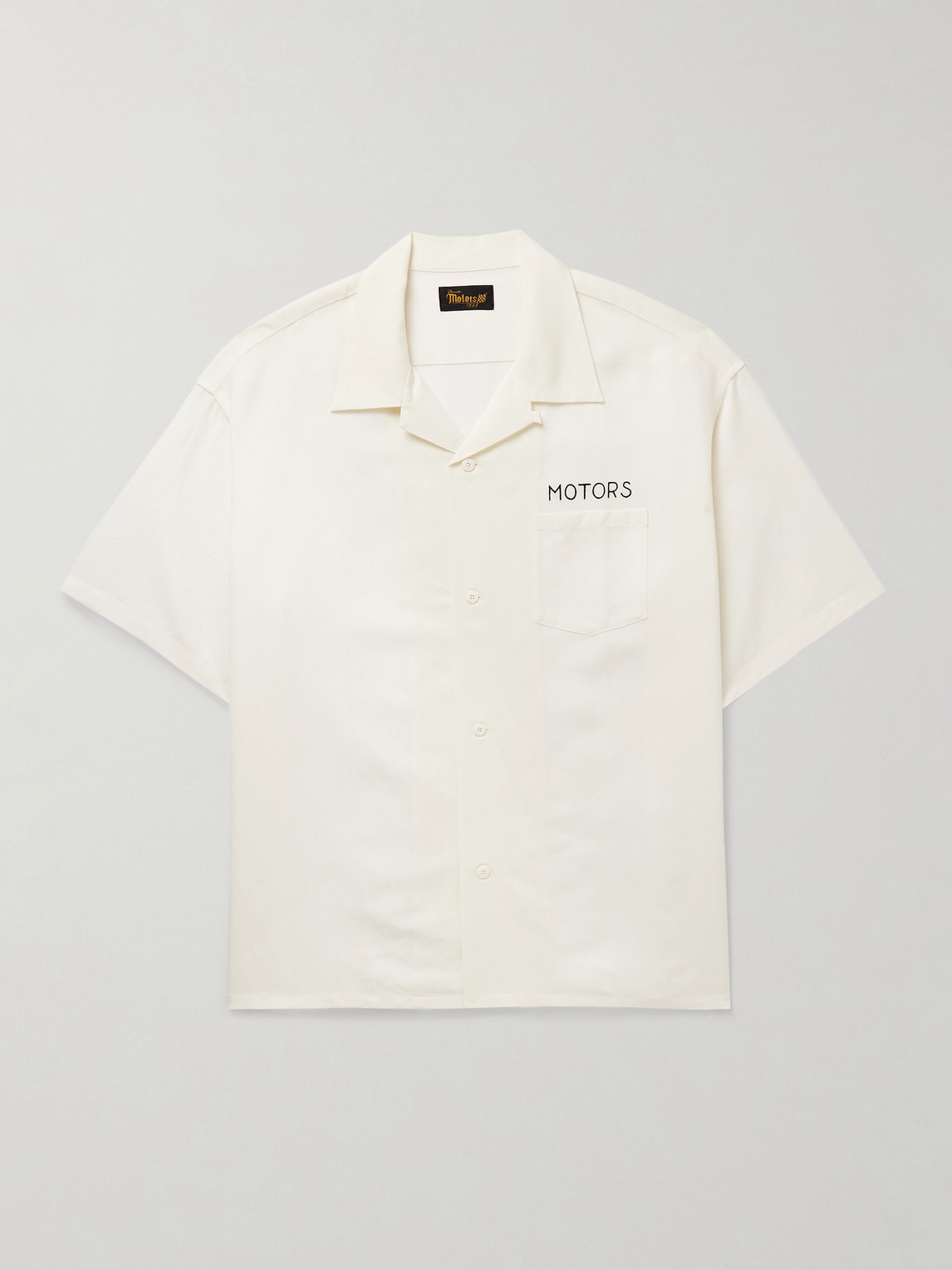 Visvim Crosby Convertible-collar Embroidered Wool And Linen-blend Shirt In White