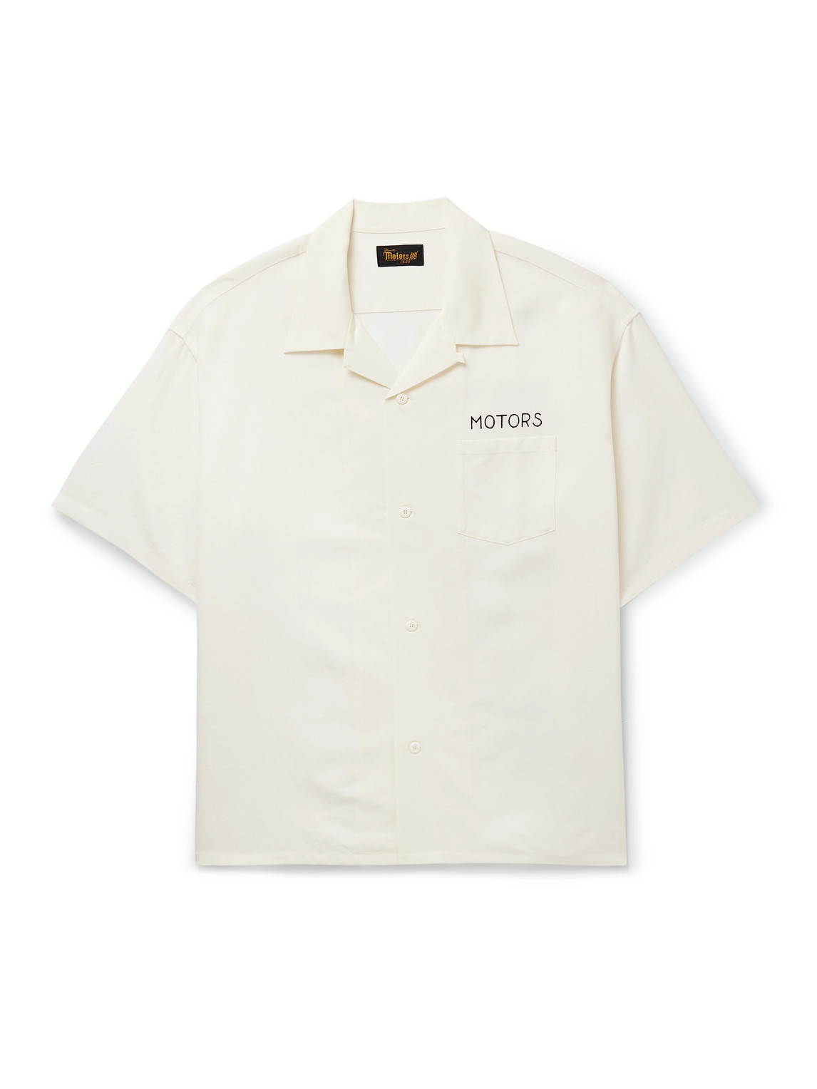 Visvim Crosby Convertible-collar Embroidered Wool And Linen-blend Shirt In White