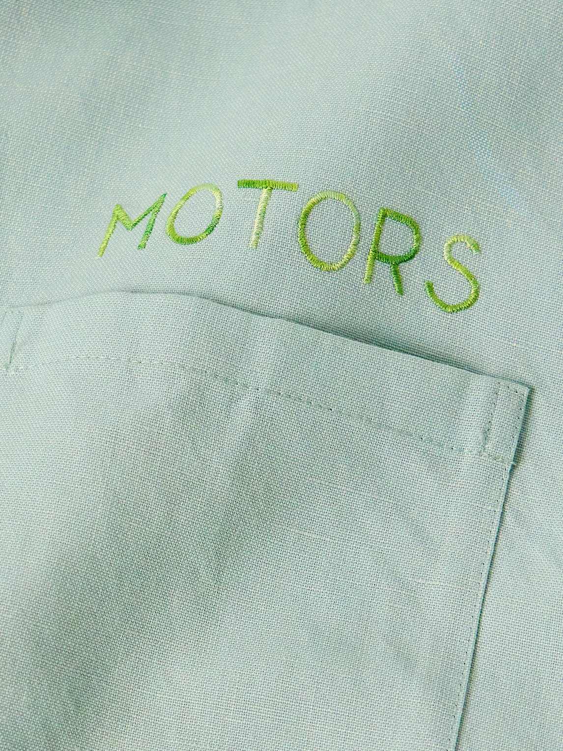 Visvim Crosby Convertible-collar Embroidered Wool And Linen-blend Shirt In Green