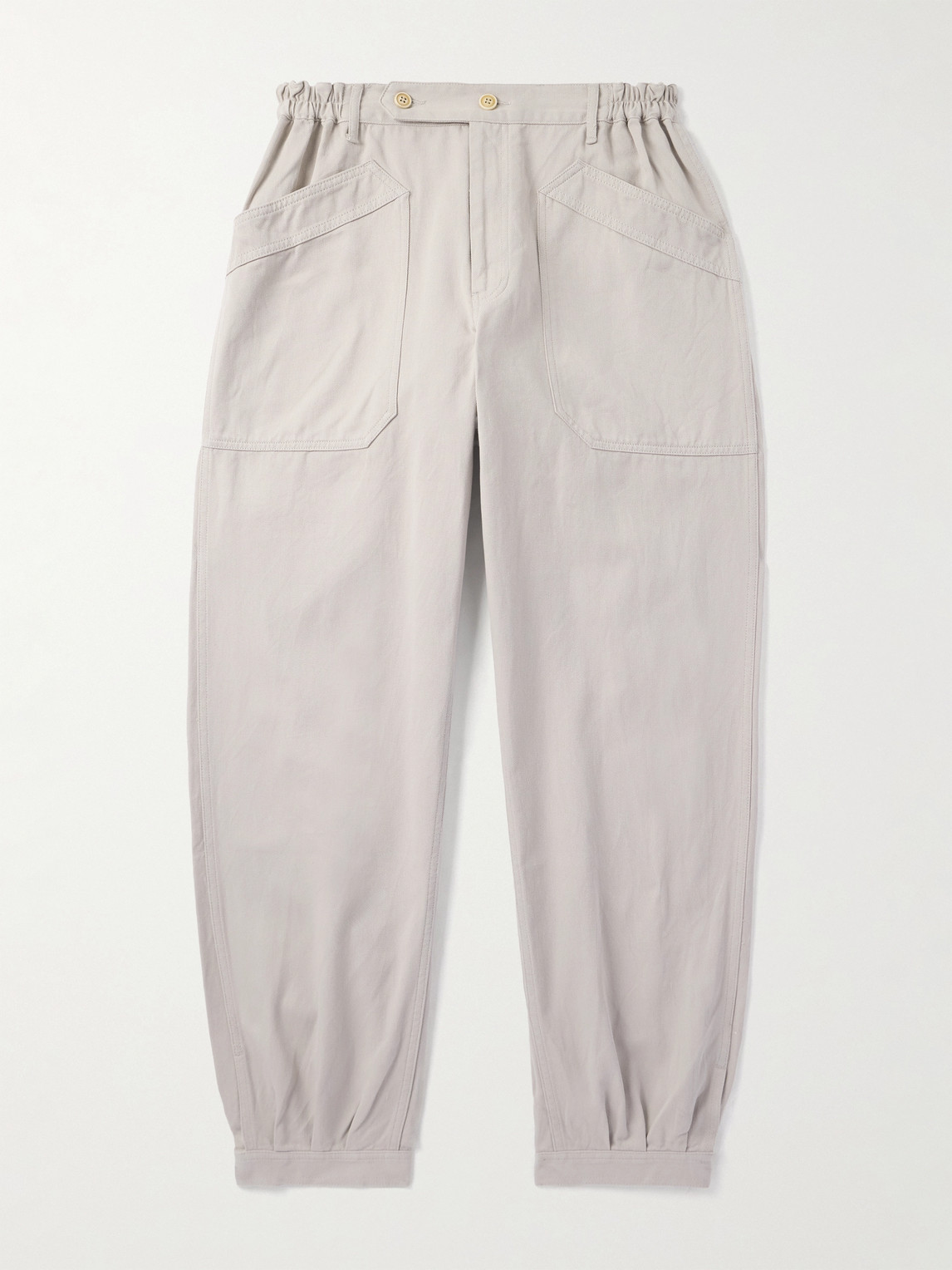 Visvim Carrol Tapered Cotton-twill Trousers In Neutral