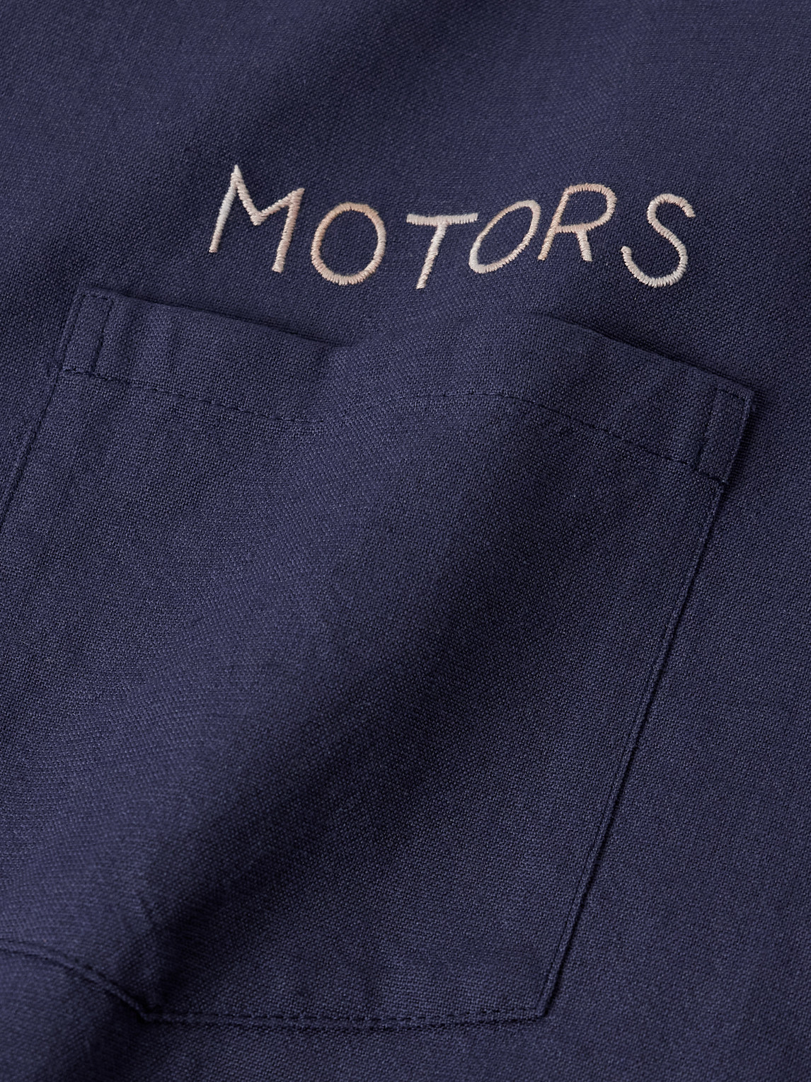 Visvim Crosby Convertible-collar Embroidered Wool And Linen-blend Shirt In Blue