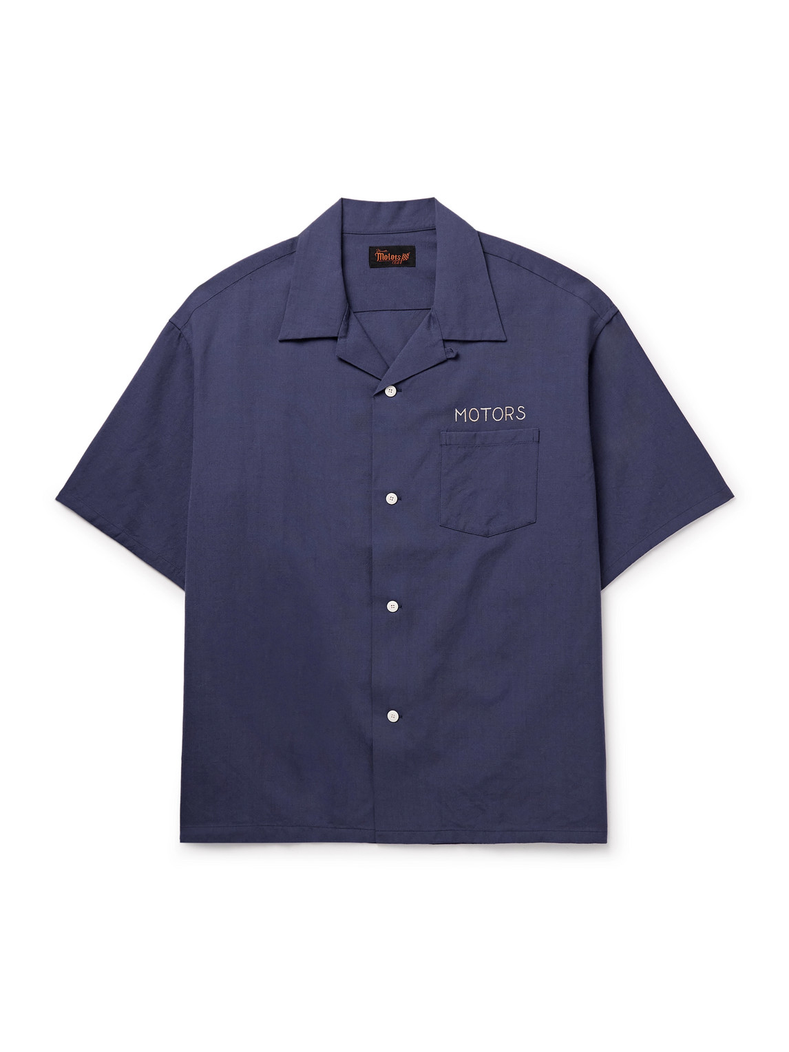 Visvim Crosby Convertible-collar Embroidered Wool And Linen-blend Shirt In Blue
