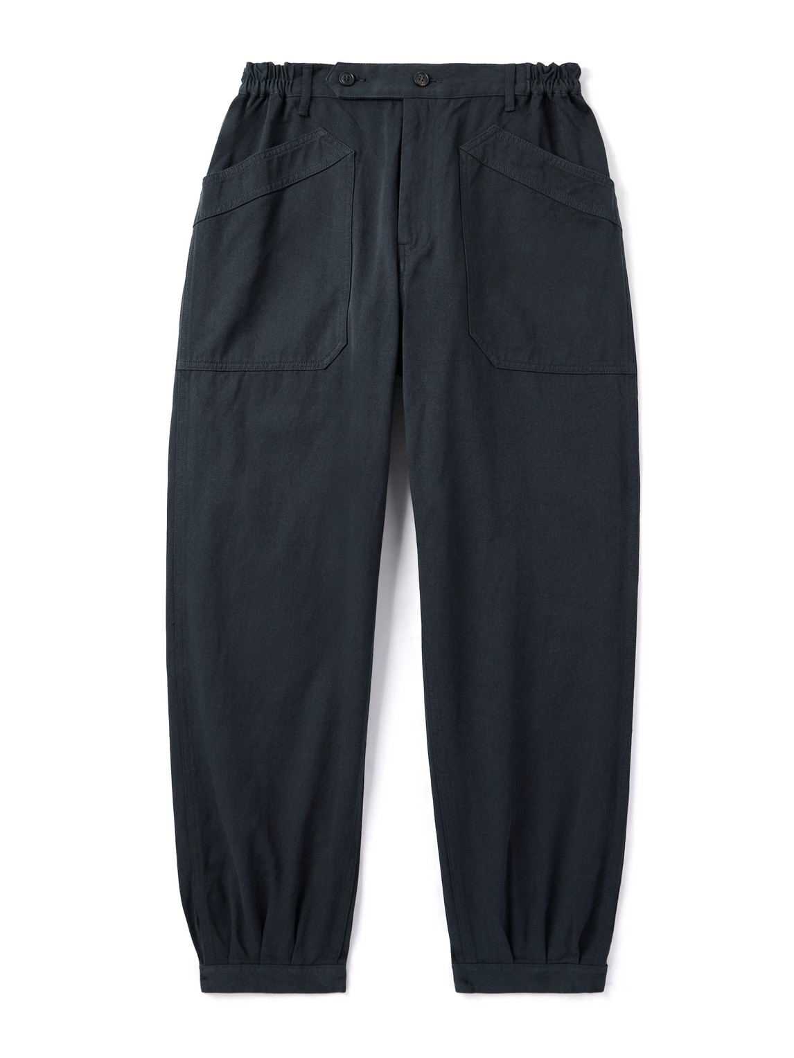 Visvim Carrol Tapered Cotton-twill Trousers In Blue