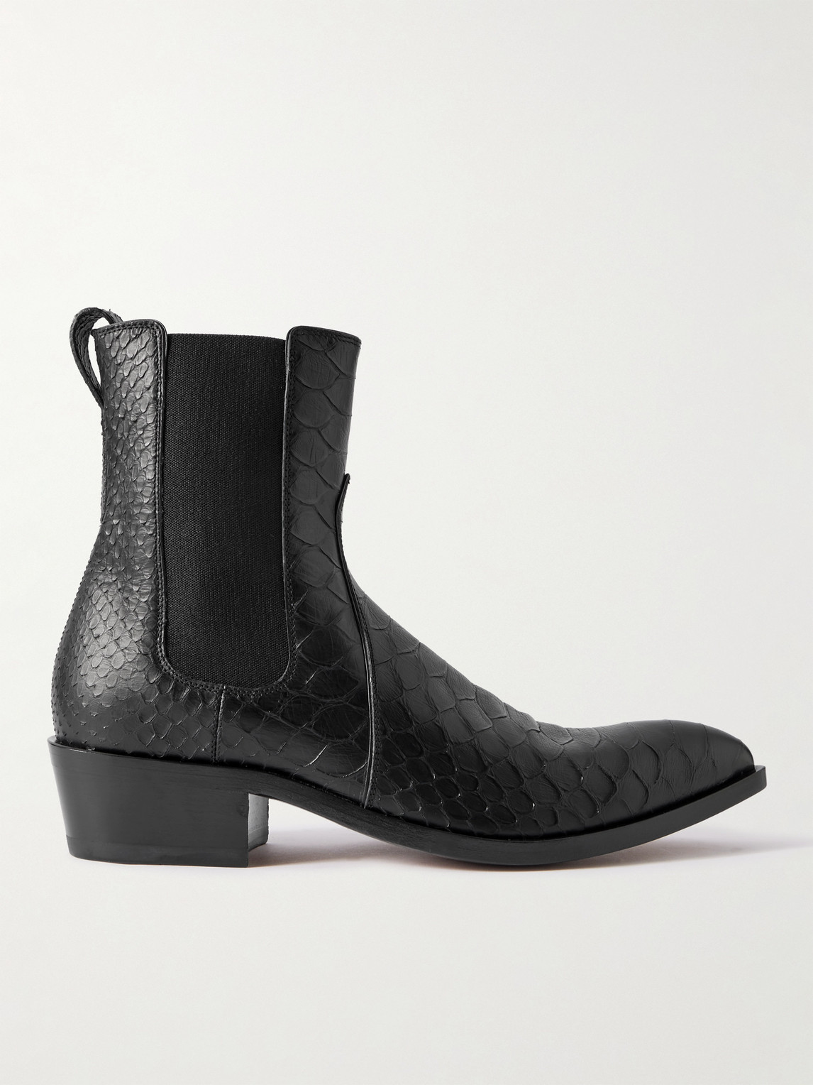 Tom Ford Python-Effect Leather Chelsea Boots - Men