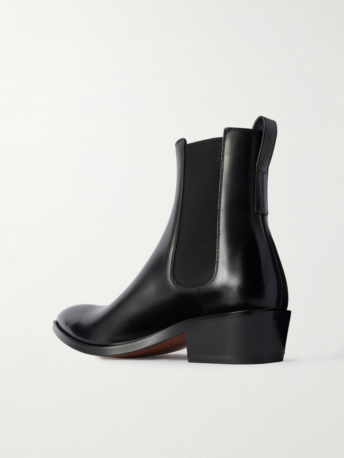 Tom Ford Chelsea Boots With Pointed Toe And Block Heel In Black