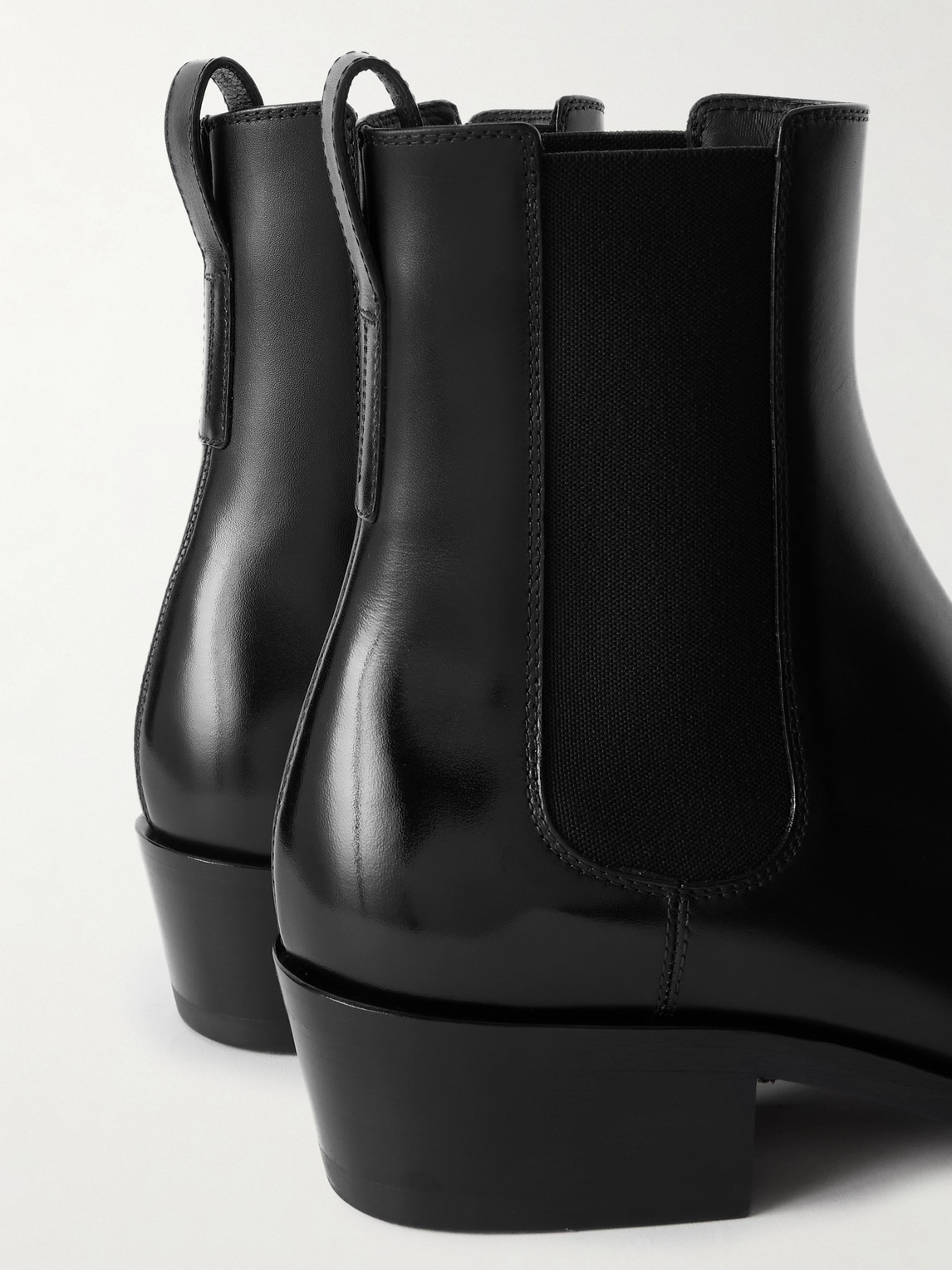 Tom Ford Chelsea Boots With Pointed Toe And Block Heel In Black