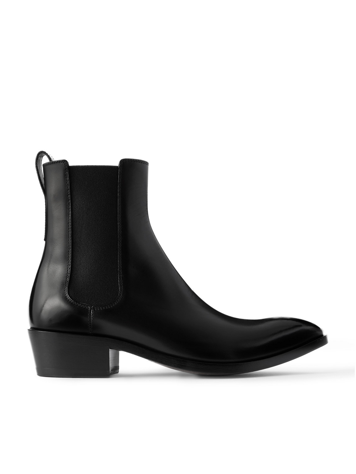 Tom Ford Chelsea Boots With Pointed Toe And Block Heel In Black