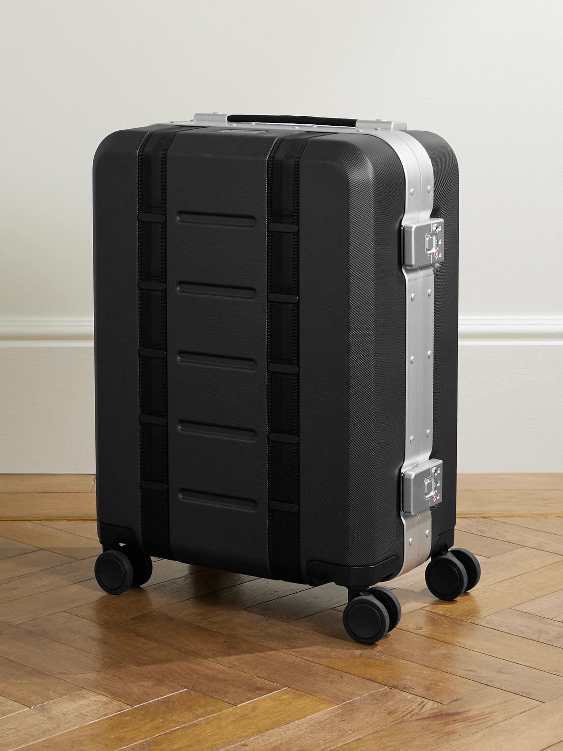 Db Journey Ramverk Pro Polycarbonate And Aluminium Carry-on Suitcase In Black