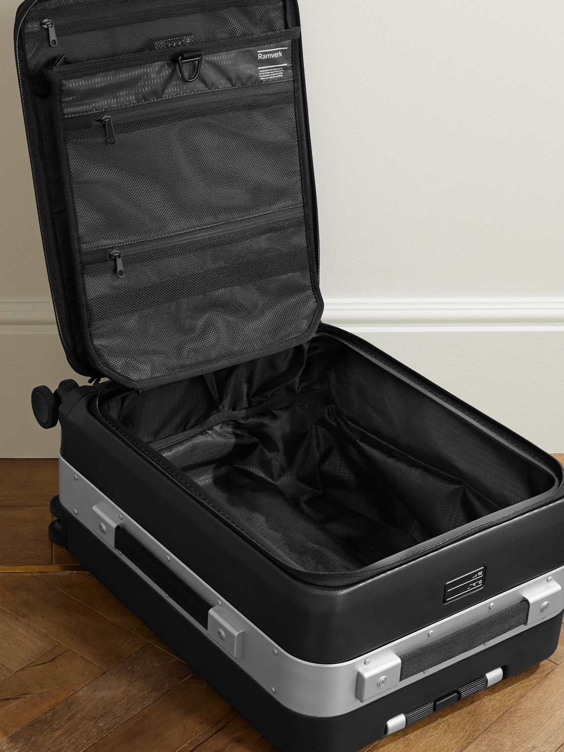 Db Journey Ramverk Pro Front-access Polycarbonate And Aluminium Carry-on Suitcase In Black