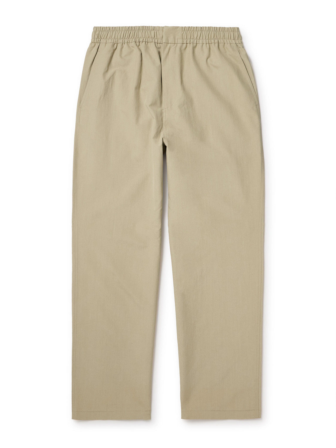 Ssam Straight-leg Cotton And Silk-blend Trousers In Neutral