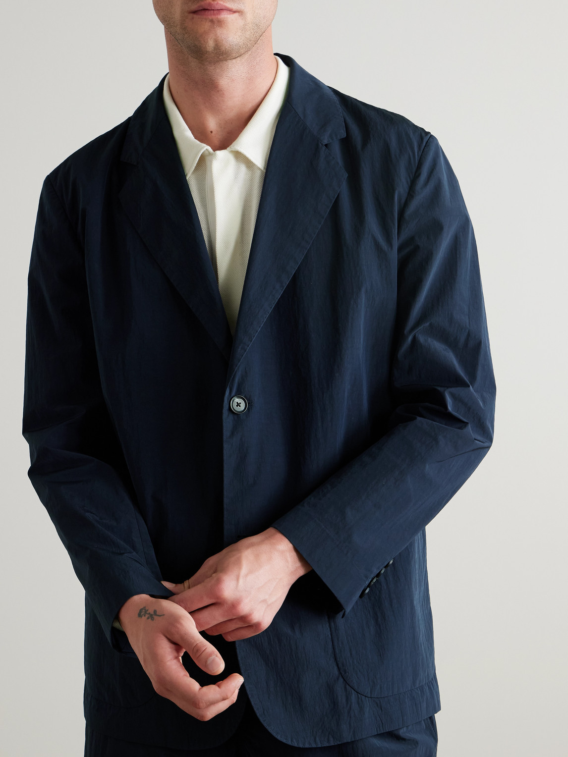  Ssam - Tech-shell Blazer - Men - Blue - M 
