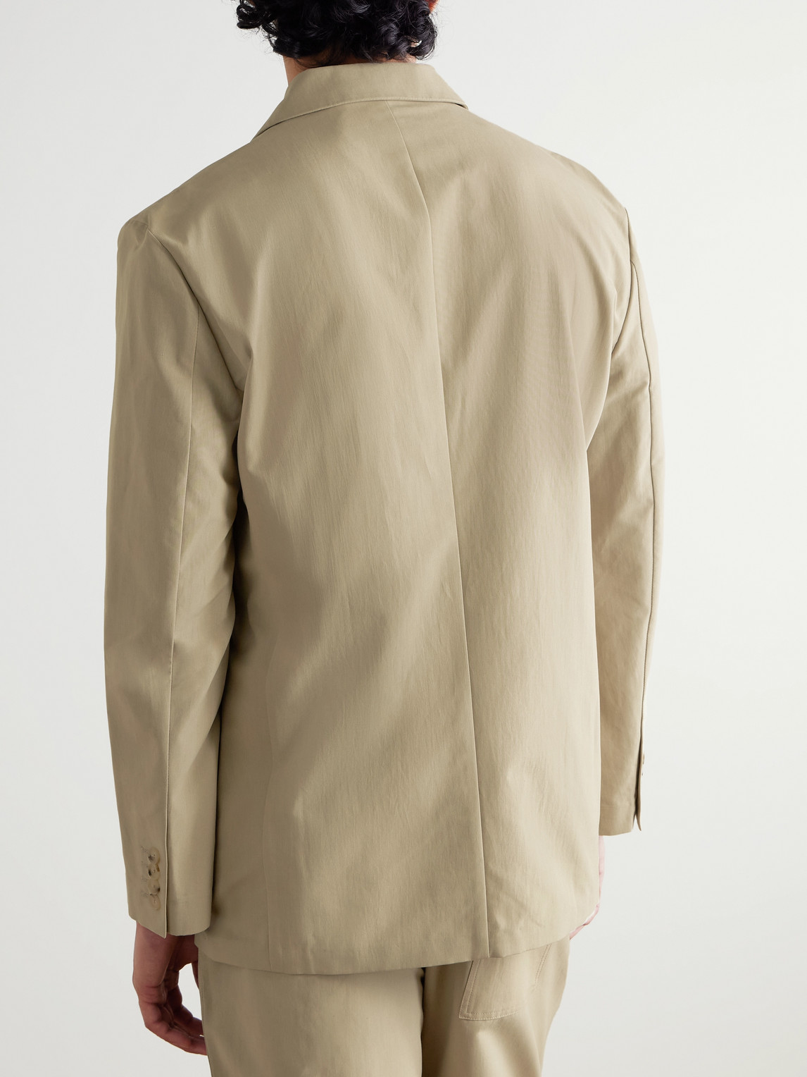 Ssam Cotton And Silk-blend Blazer In Neutral