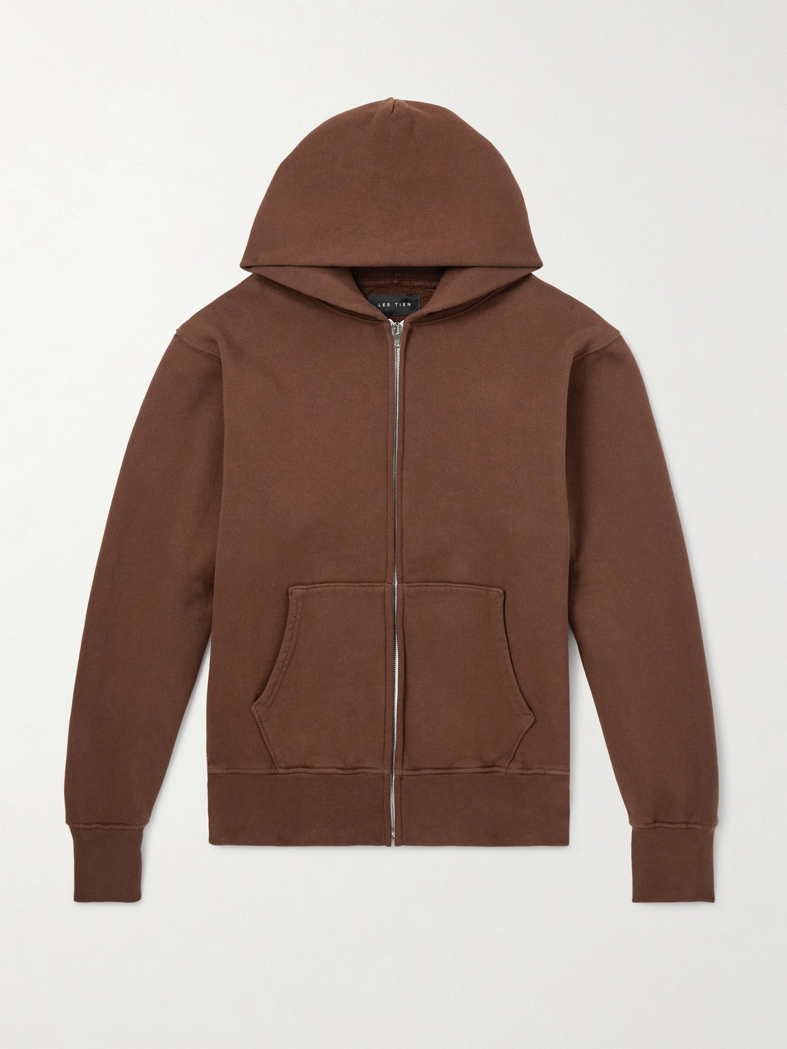 Les Tien Garment-Dyed Cotton-Jersey Zip-Up Hoodie - Men