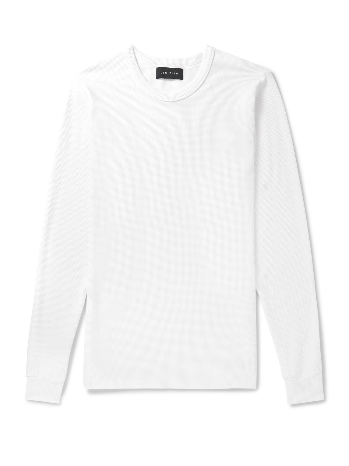 Les Tien Slim-fit Cotton-blend Piqué T-shirt In White