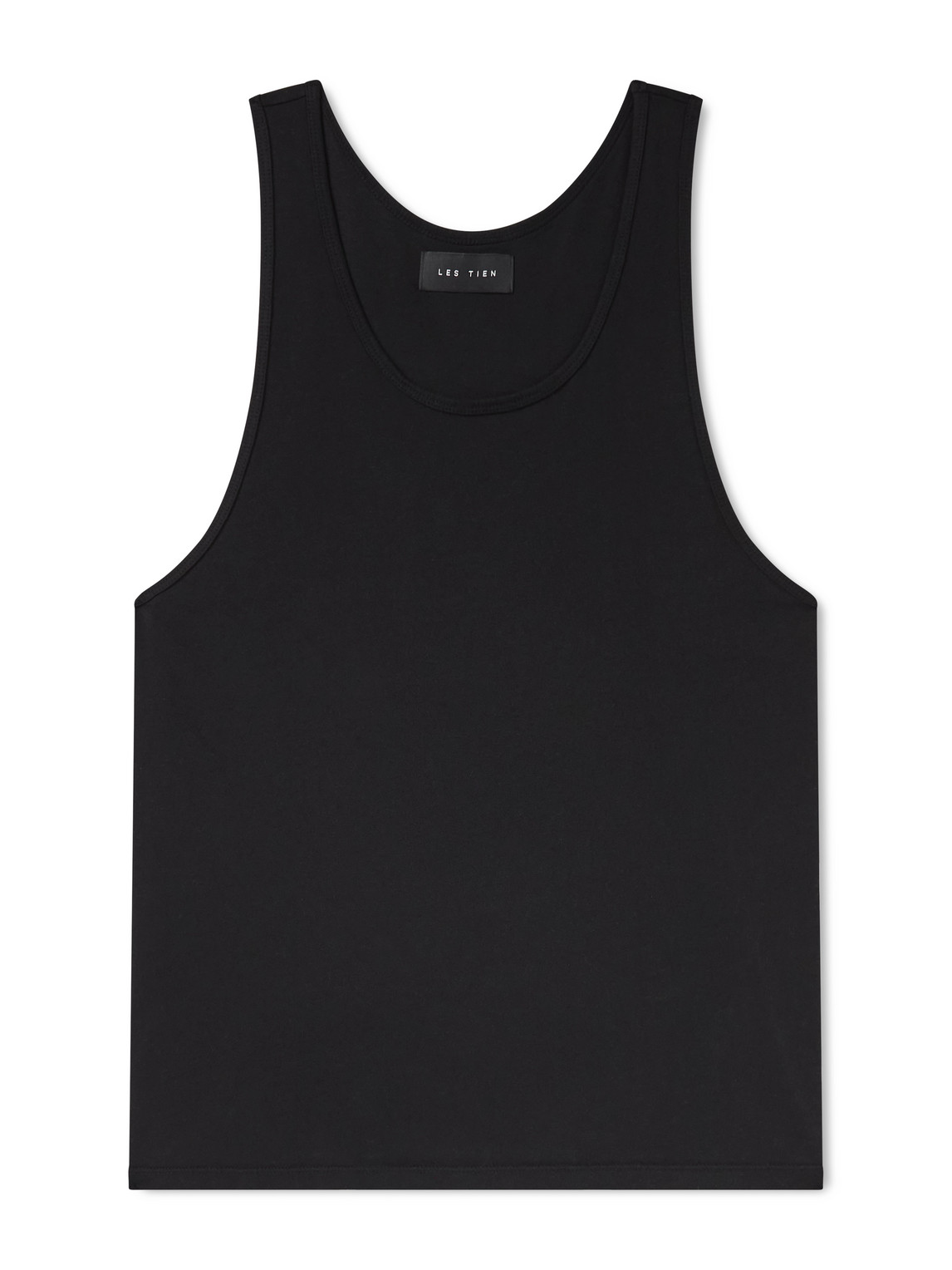 Les Tien Oversized Cotton-jersey Tank Top In Black