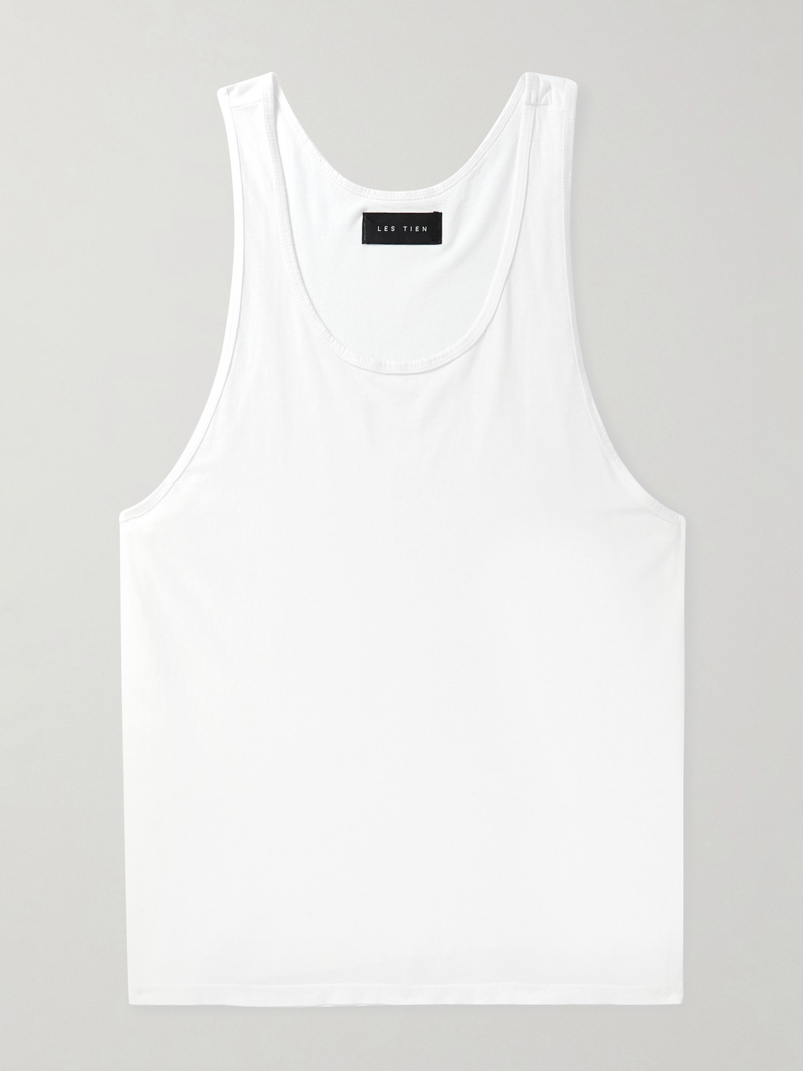 Les Tien Oversized Cotton-jersey Tank Top In White