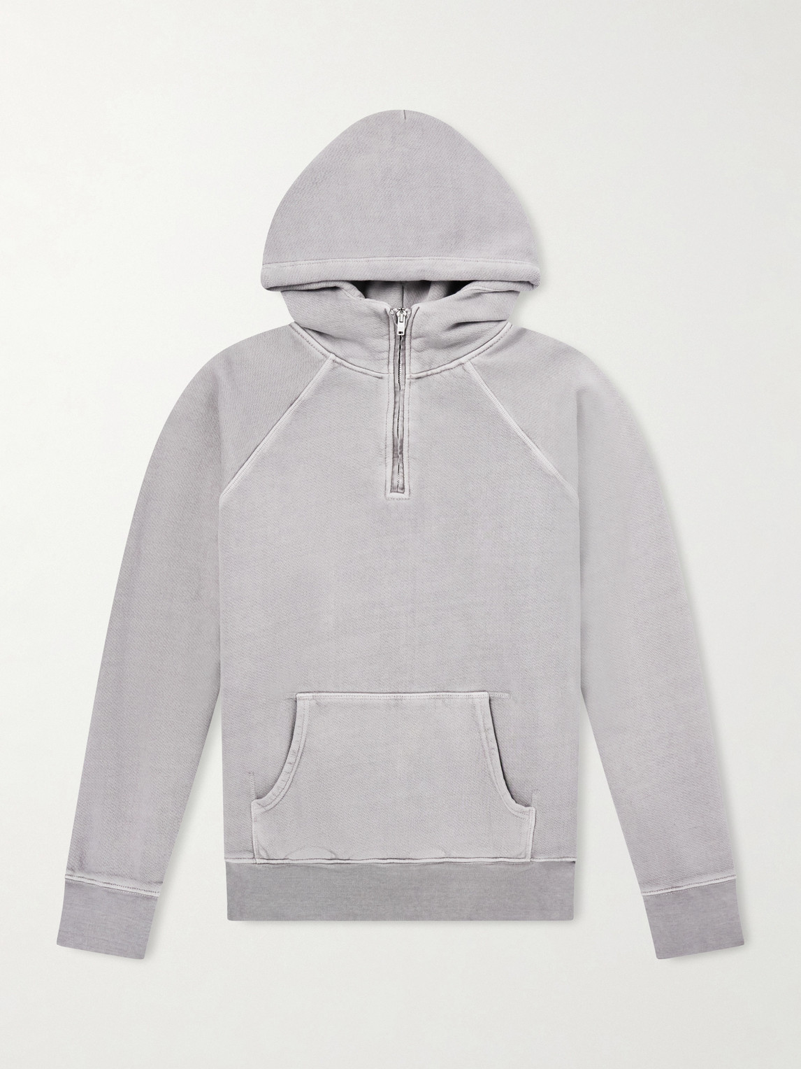 Les Tien Cotton-Jersey Half-Zip Hoodie - Men
