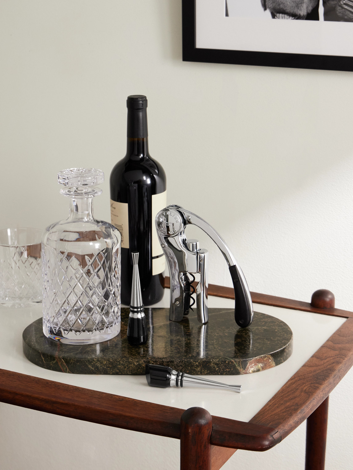 Brunello Cucinelli Set Of Two Horn And Stainless Steel Bottle Stoppers In Black