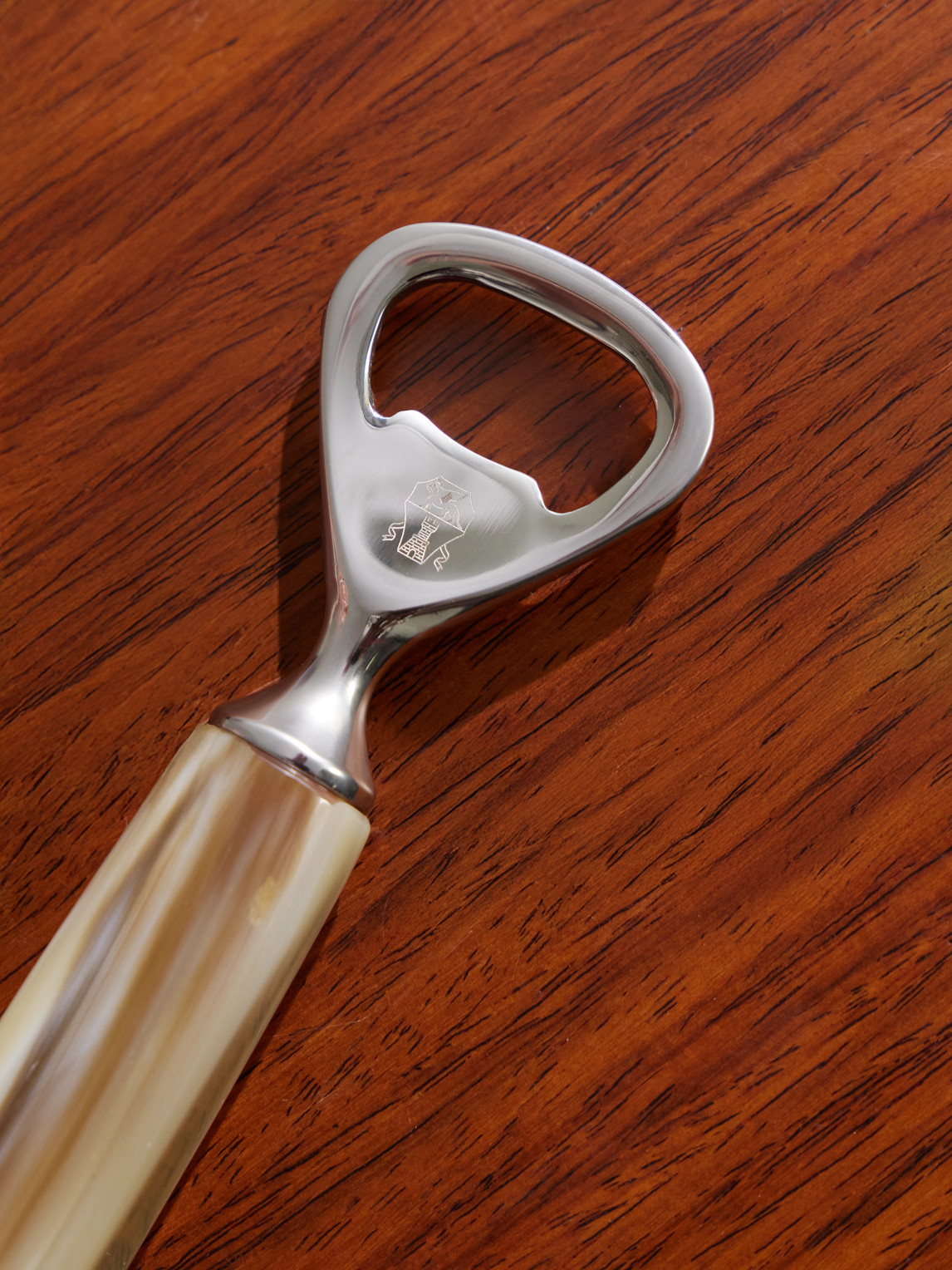  Brunello Cucinelli - Horn And Stainless Steel Bottle Opener - Men - Brown 