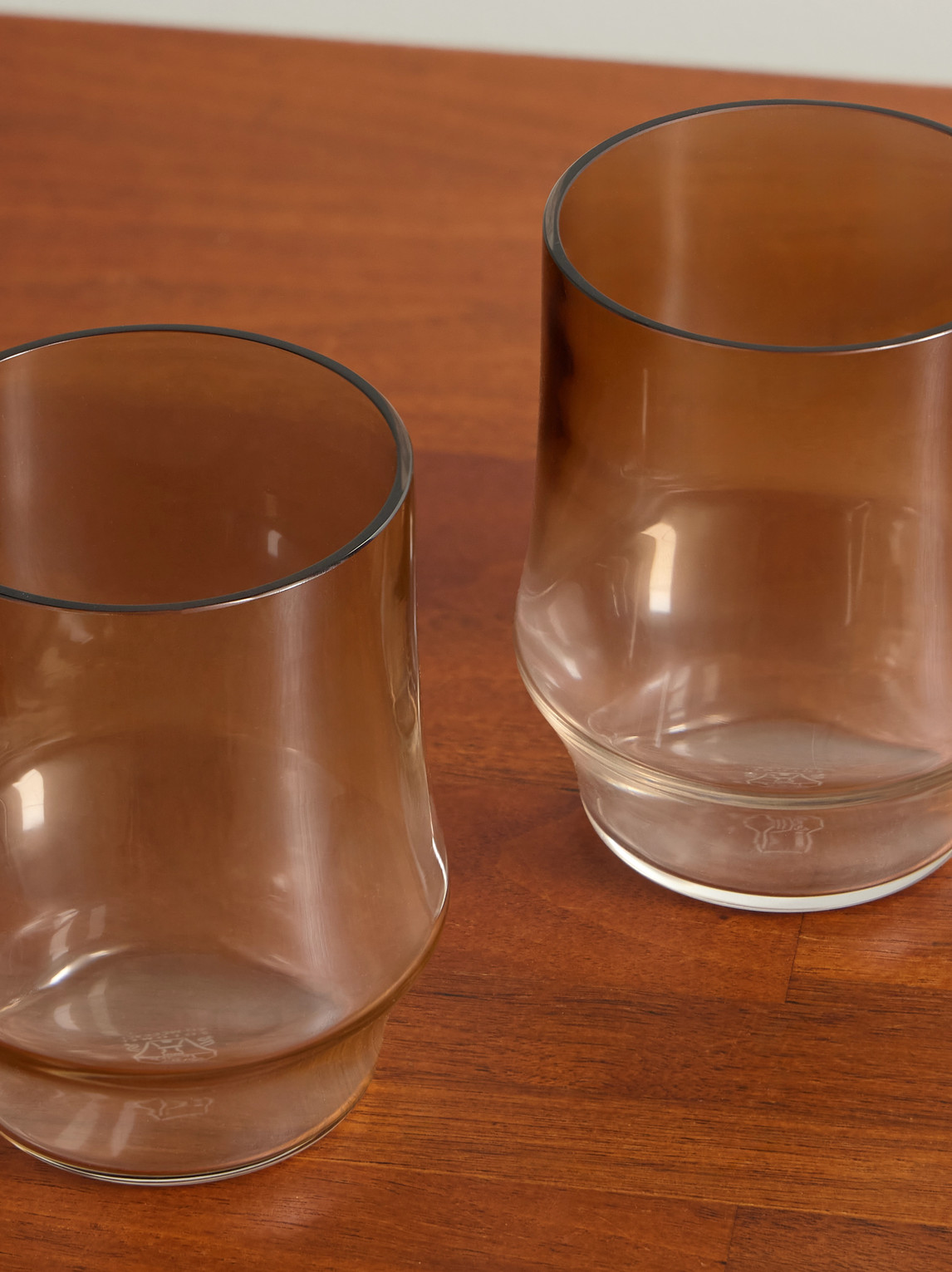  Brunello Cucinelli - Set Of Two Murano Glass Tumblers - Men - Brown 