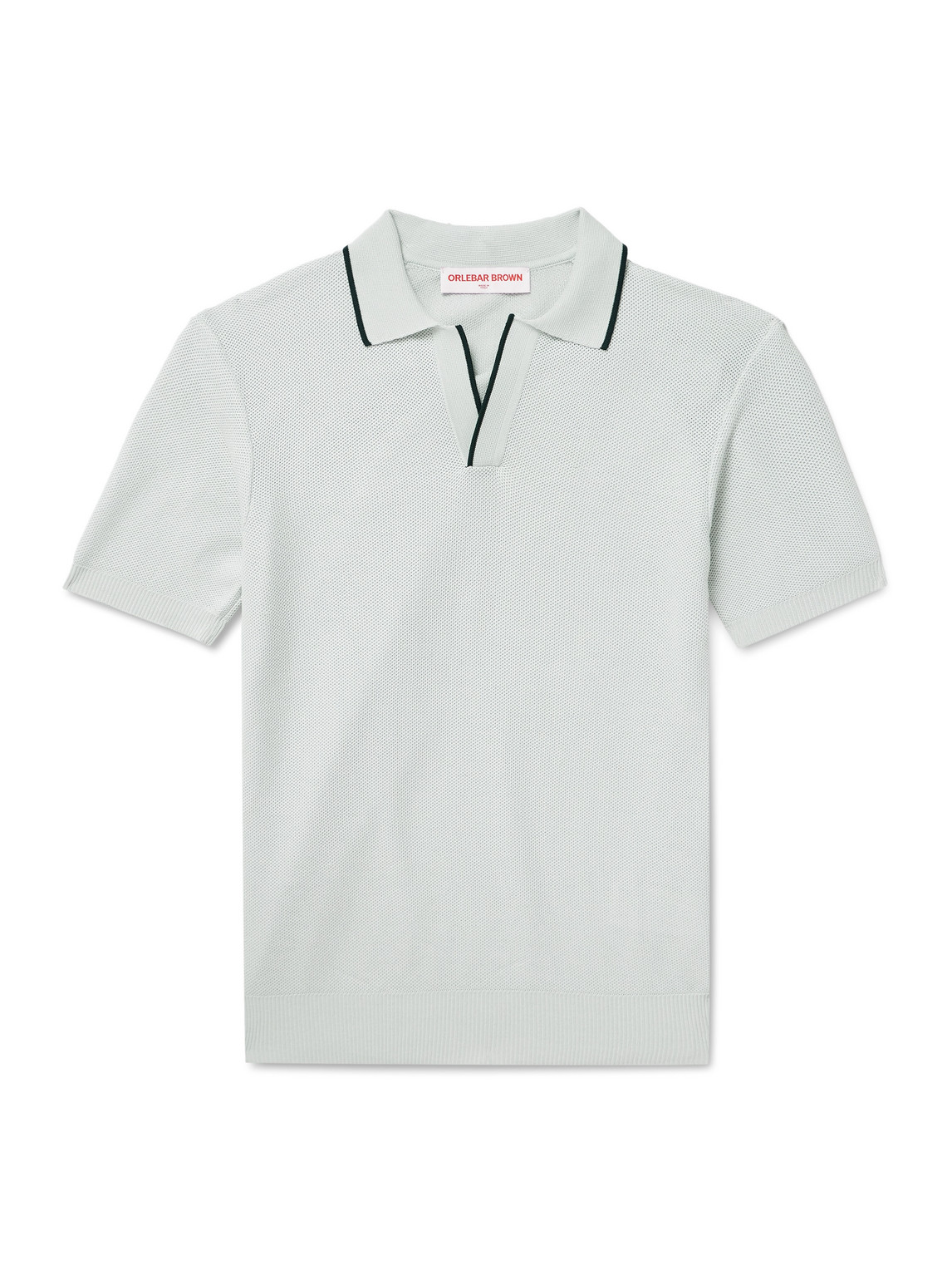 Orlebar Brown Horton Cotton-piqué Polo Shirt In Blue