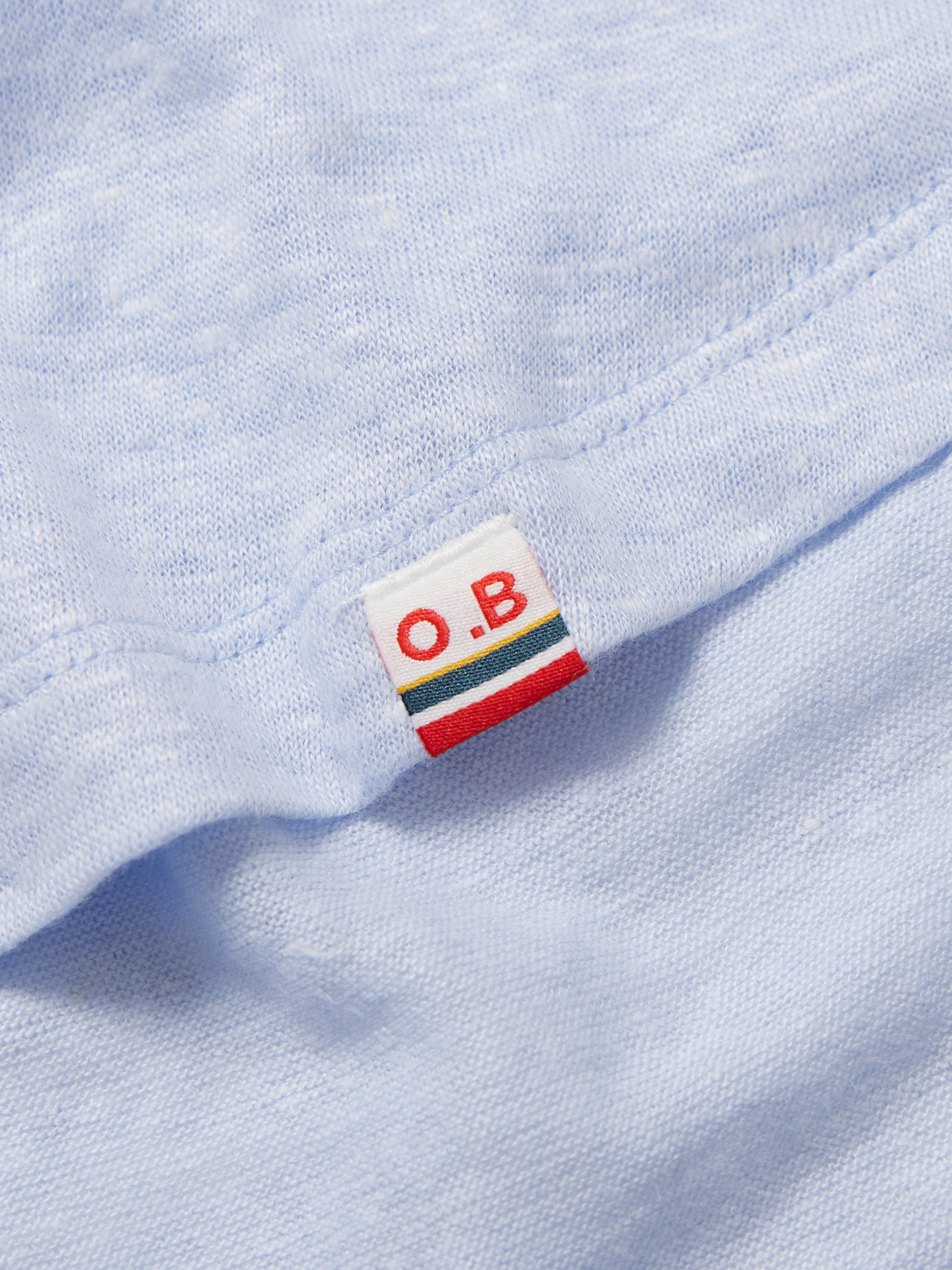 Orlebar Brown Ob-t Slim-fit Linen-jersey T-shirt In Blue
