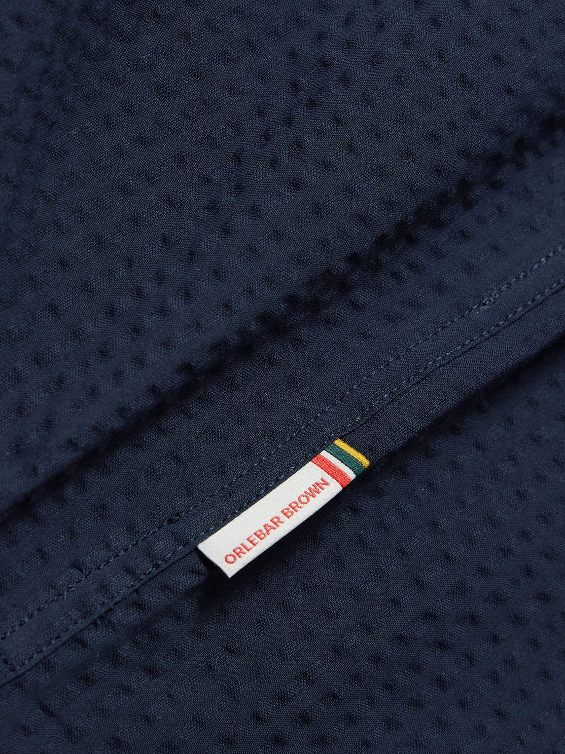 Orlebar Brown Maitan Camp-collar Organic Cotton Seersucker Shirt In Blue