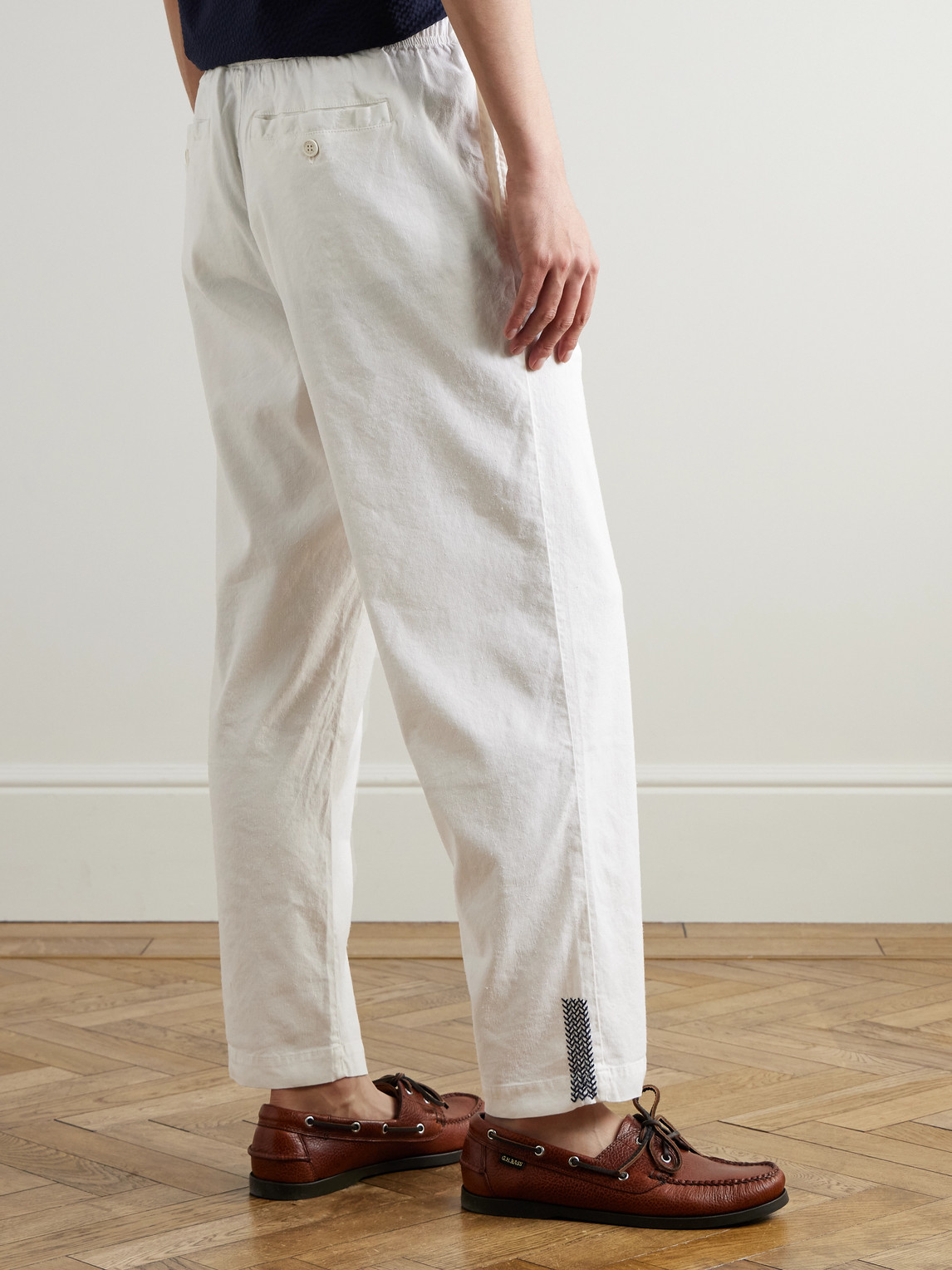Sonoran Tapered Linen-Blend Drawstring Trousers