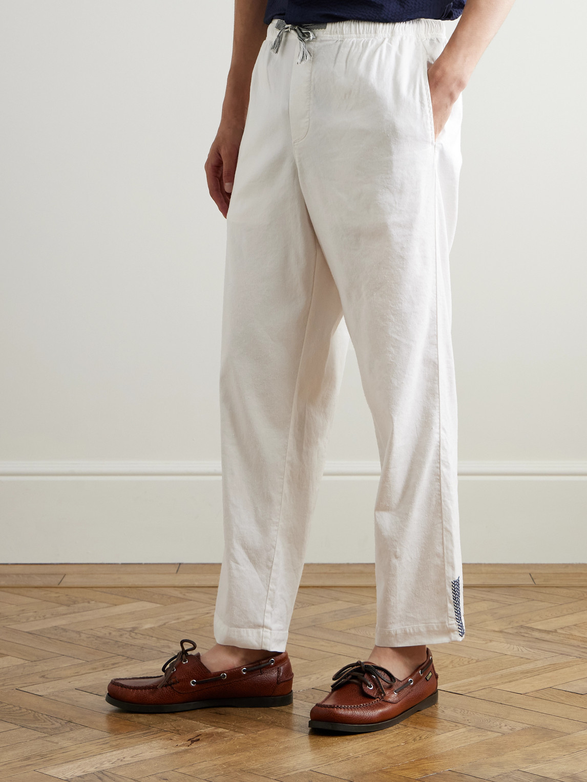 Sonoran Tapered Linen-Blend Drawstring Trousers