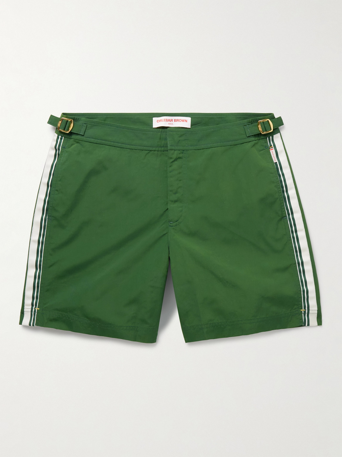 Orlebar Brown Bulldog Straight-Leg Mid-Length Striped Recycled Swim Shorts - Men