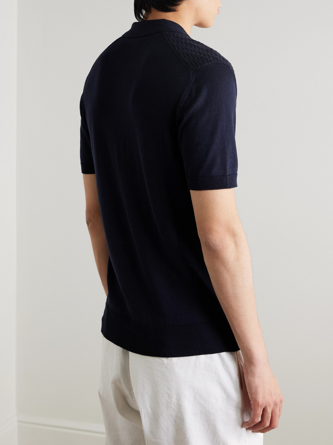 Orlebar Brown Horton Silk And Cotton-blend Jacquard Polo Shirt In Multi