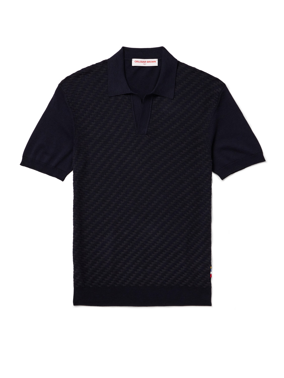 Orlebar Brown Horton Silk And Cotton-blend Jacquard Polo Shirt In Multi