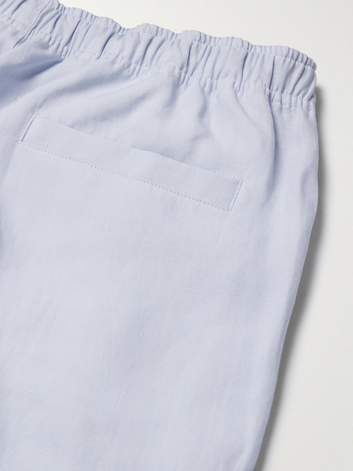 Orlebar Brown Alex Tapered Linen Drawstring Trousers In Blue