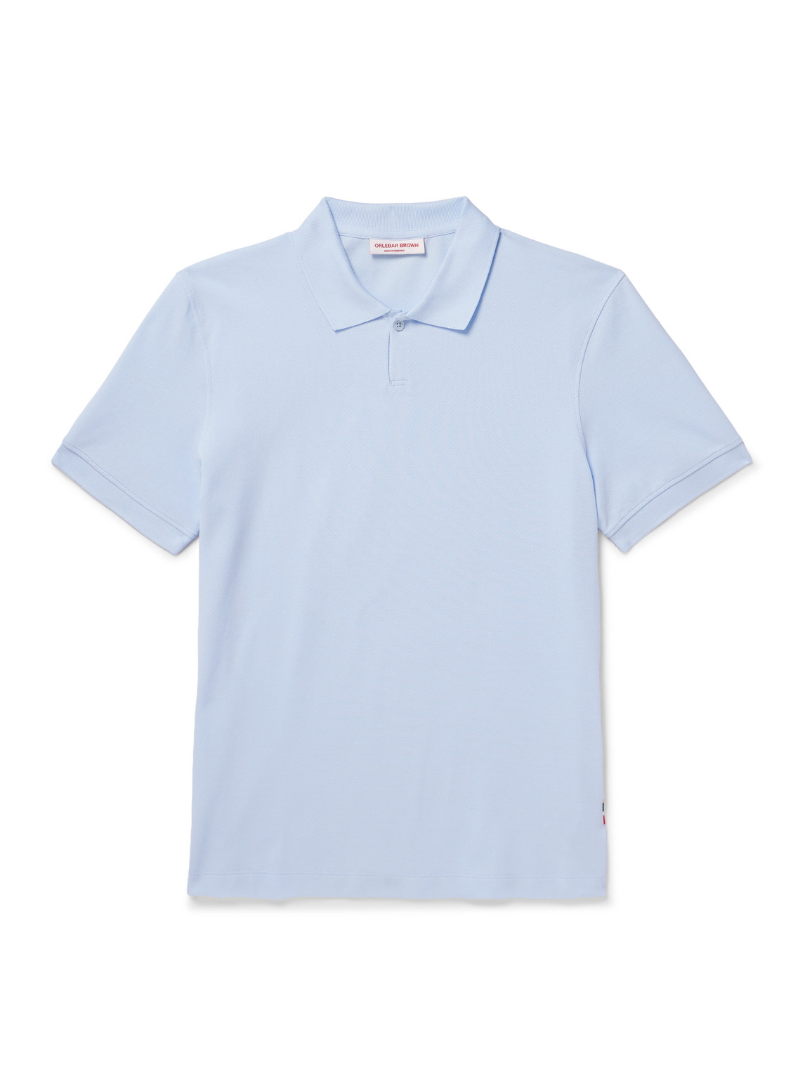 Orlebar Brown Bruno Slim-fit Organic Cotton-piqué Polo Shirt In Blue