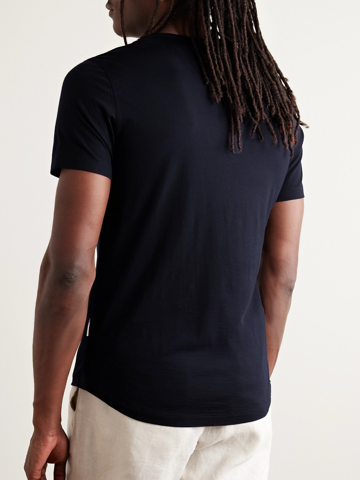 Orlebar Brown Ob-t Slim-fit Merino Wool-jersey T-shirt In Blue