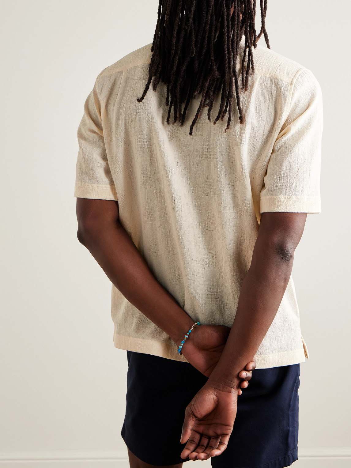 Orlebar Brown Ridley Embroidered Organic Cotton-gauze Polo Shirt In Multi