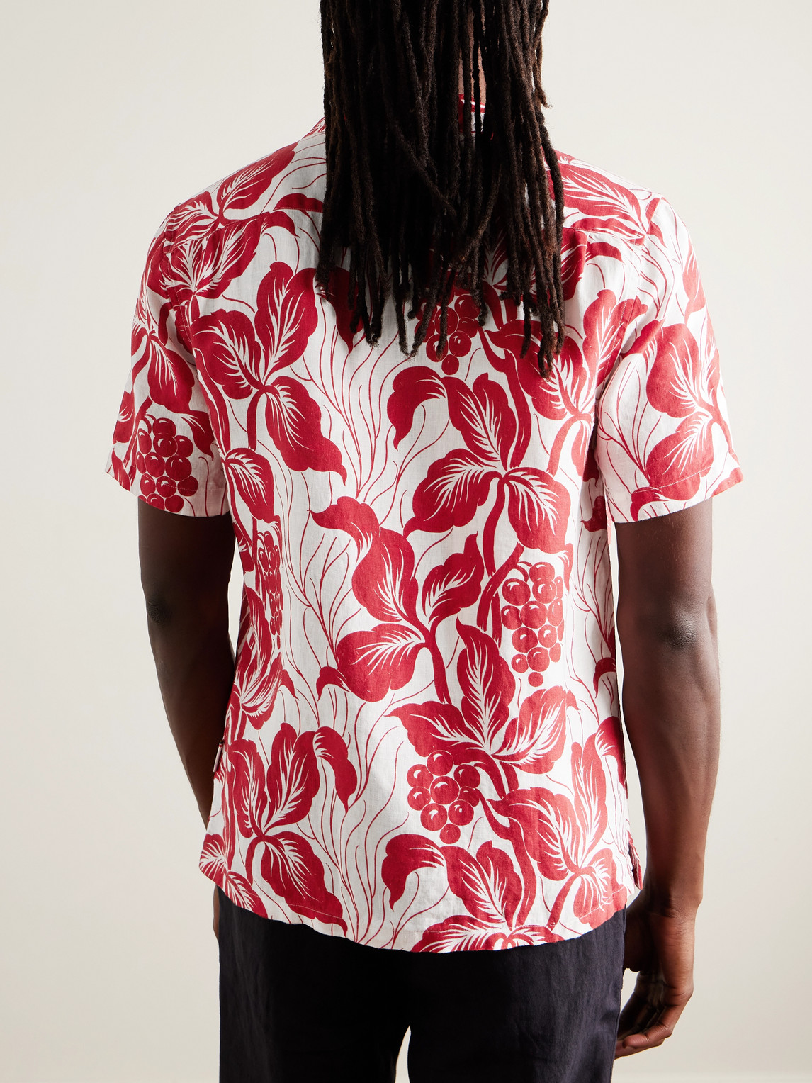 Orlebar Brown Maitan Camp-collar Floral-print Linen Shirt In Multi