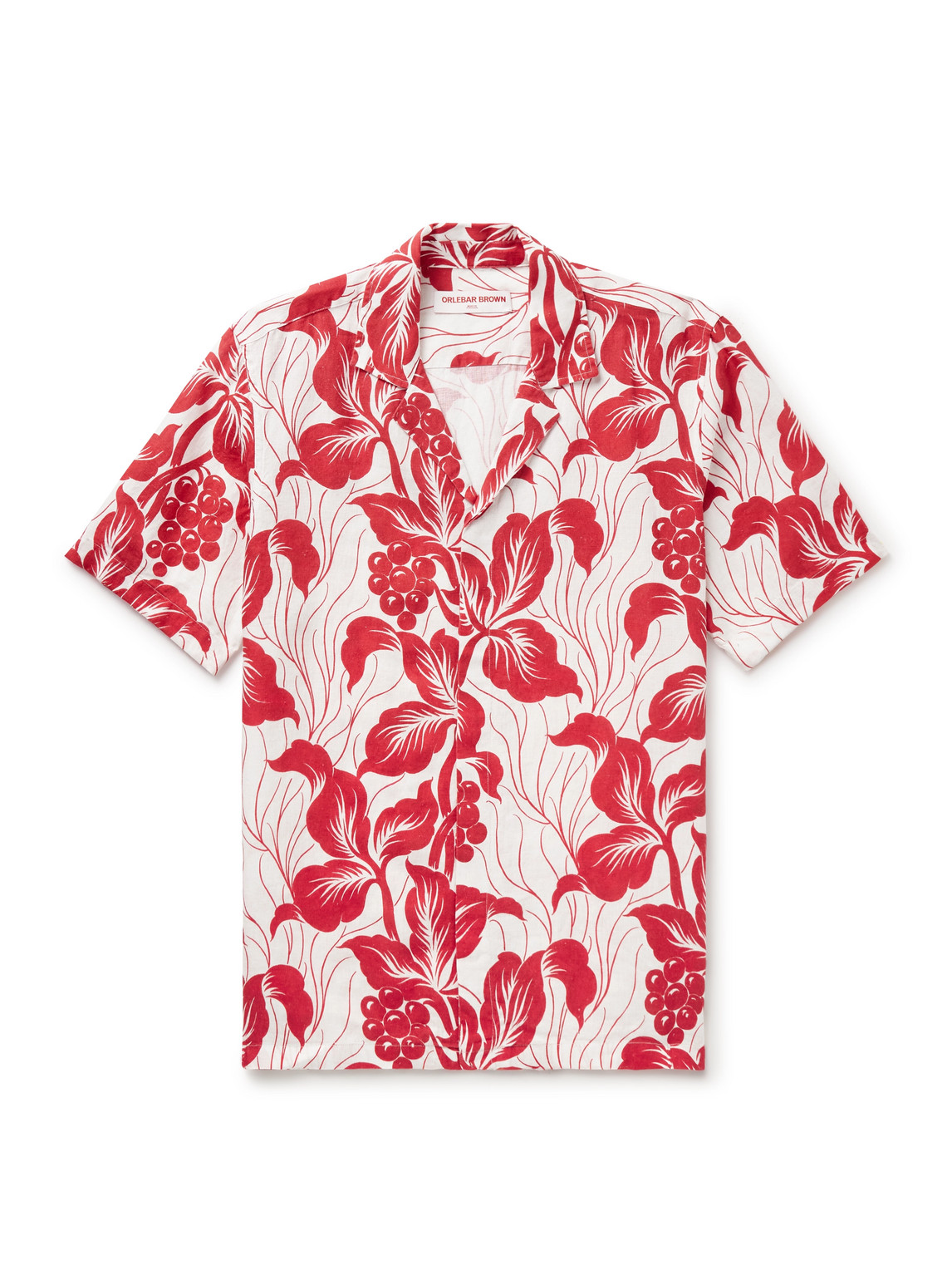 Orlebar Brown Maitan Camp-collar Floral-print Linen Shirt In Multi