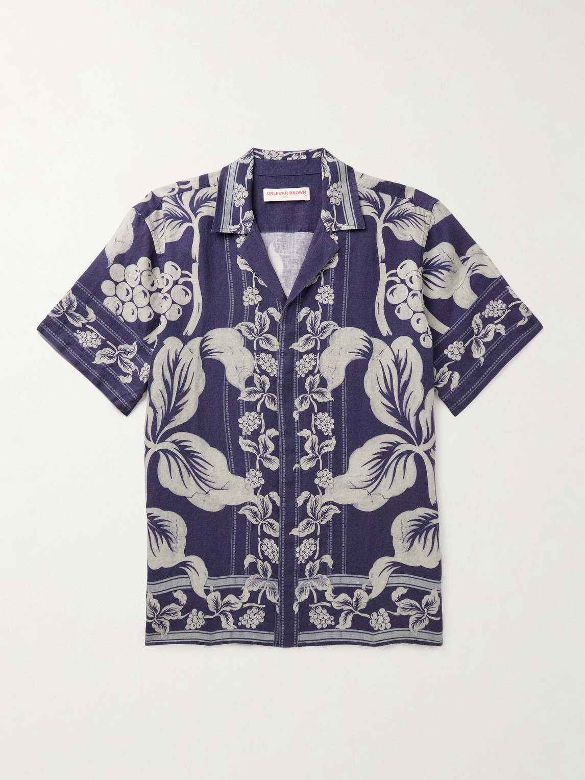 Orlebar Brown Maitan Camp-Collar Printed Linen hirt - Men