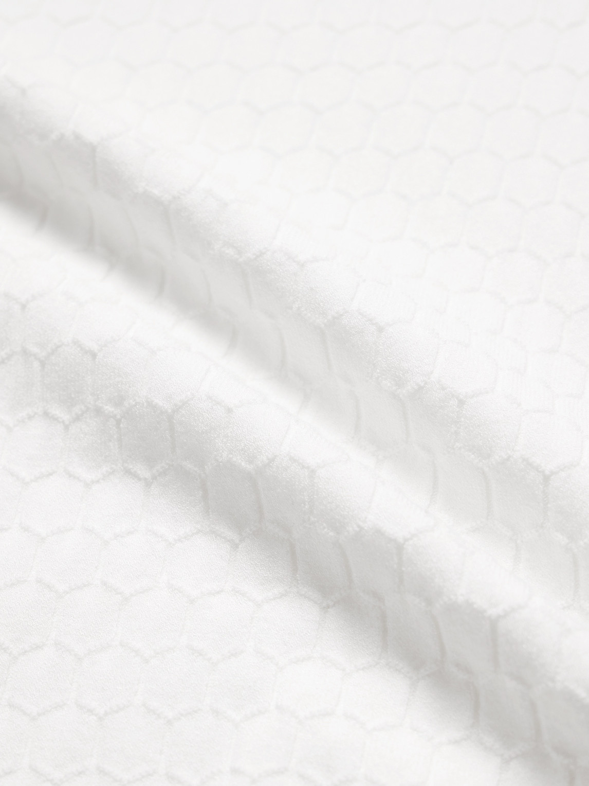 Orlebar Brown Lamborghini Horton Esagono Honeycomb-knit Lenzing™-blend Polo Shirt In White