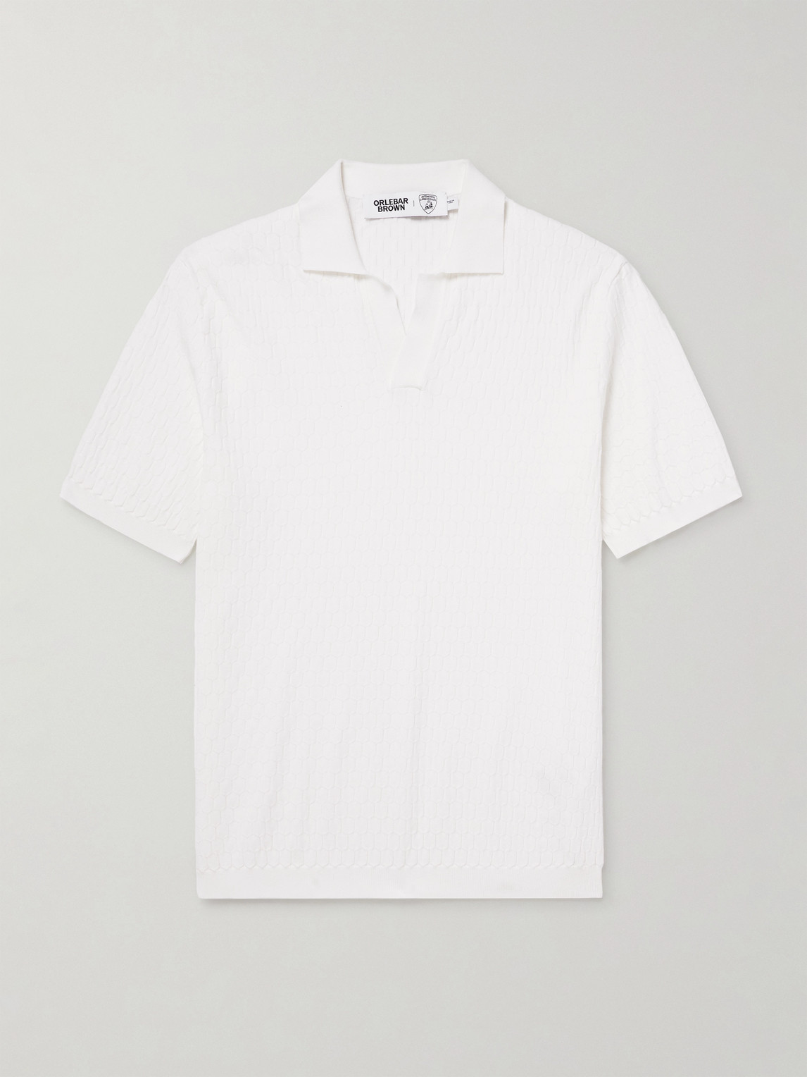 Orlebar Brown Lamborghini Horton Esagono Honeycomb-Knit LENZING™-Blend Polo hirt - Men