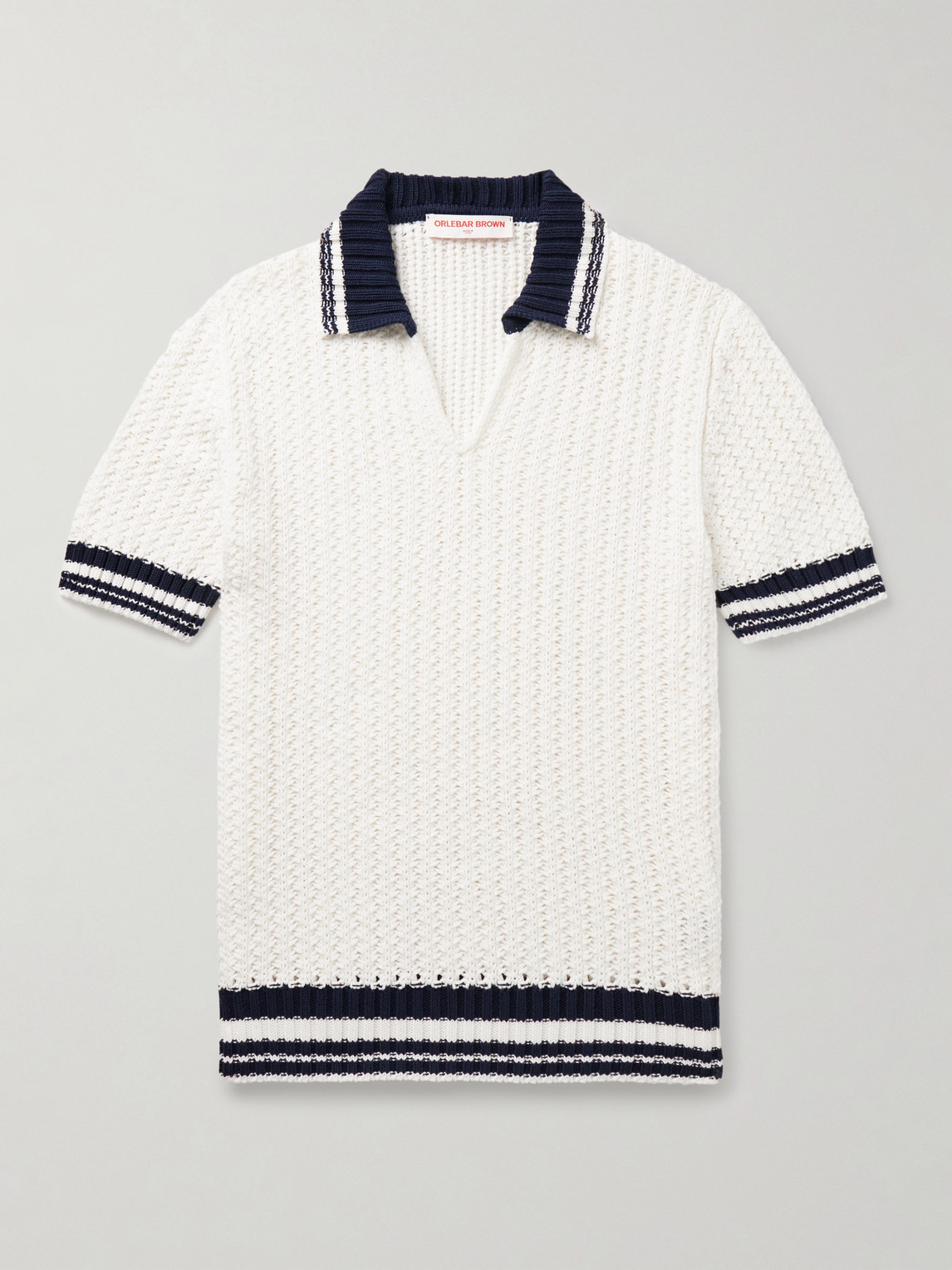 Orlebar Brown wift Crocheted Organic Cotton Polo hirt - Men