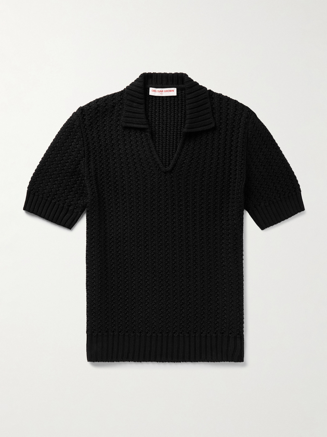 Orlebar Brown Textured-Knit Organic Cotton Polo Shirt - Men