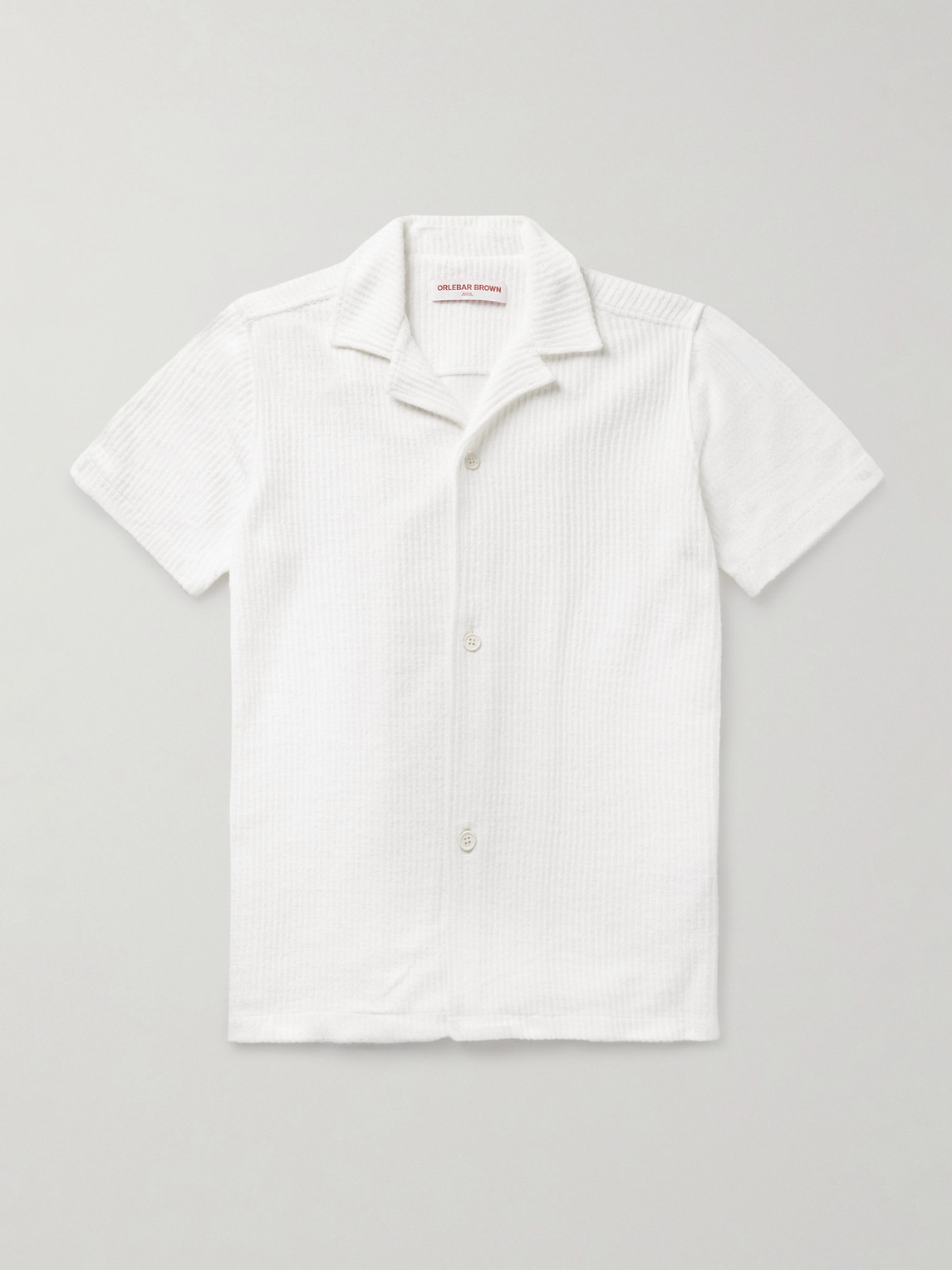 Orlebar Brown Maitan Camp-Collar Ribbed Organic Cotton-Terry hirt - Men