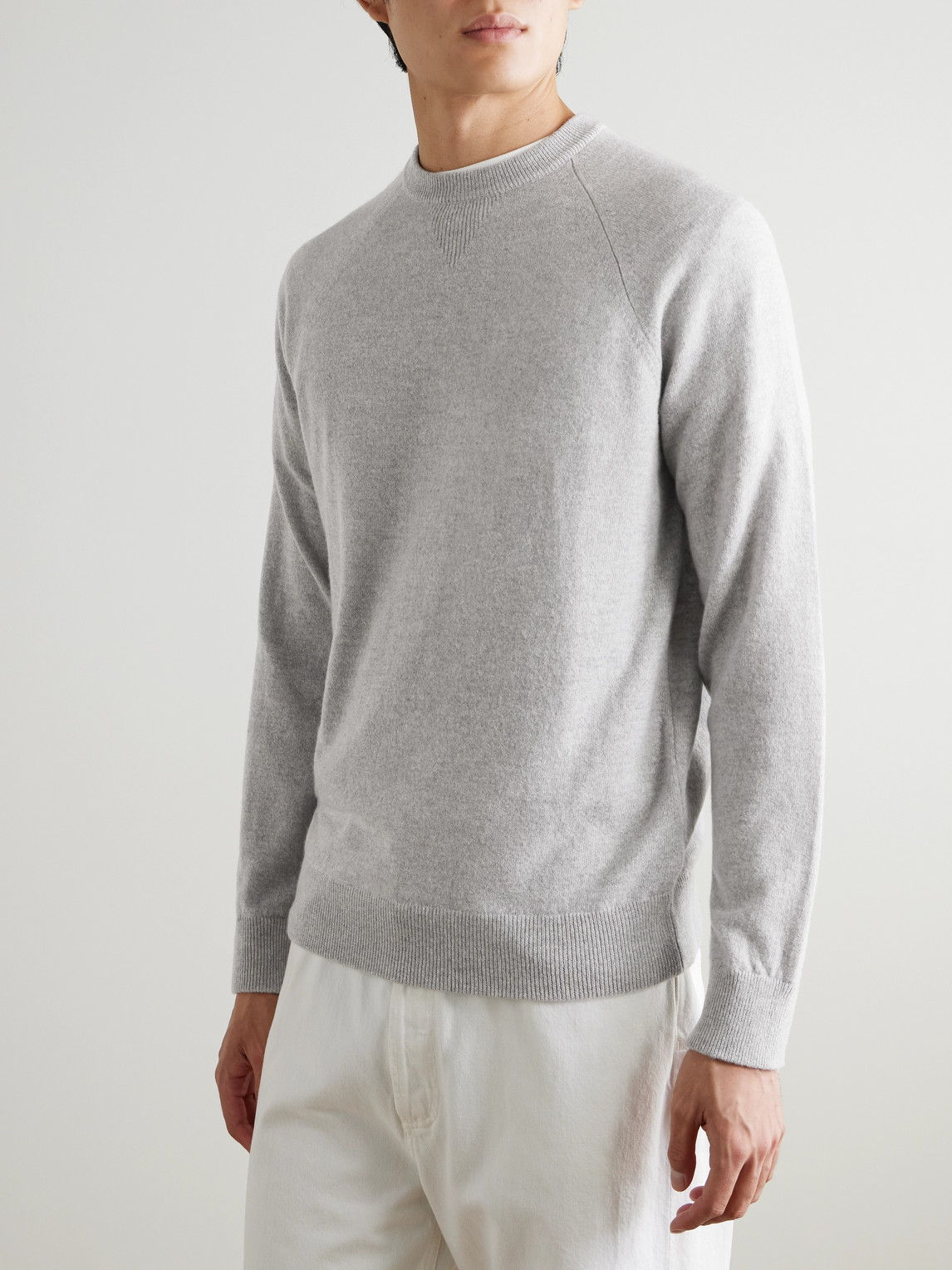  Mr P. - Charlie Merino Wool And Cashmere Sweater - Men - Gray - L 